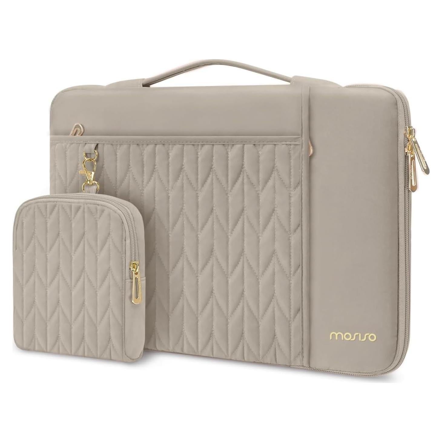 Funda para Laptop 15.6" MOSISO Marrón Taupe Acolchada