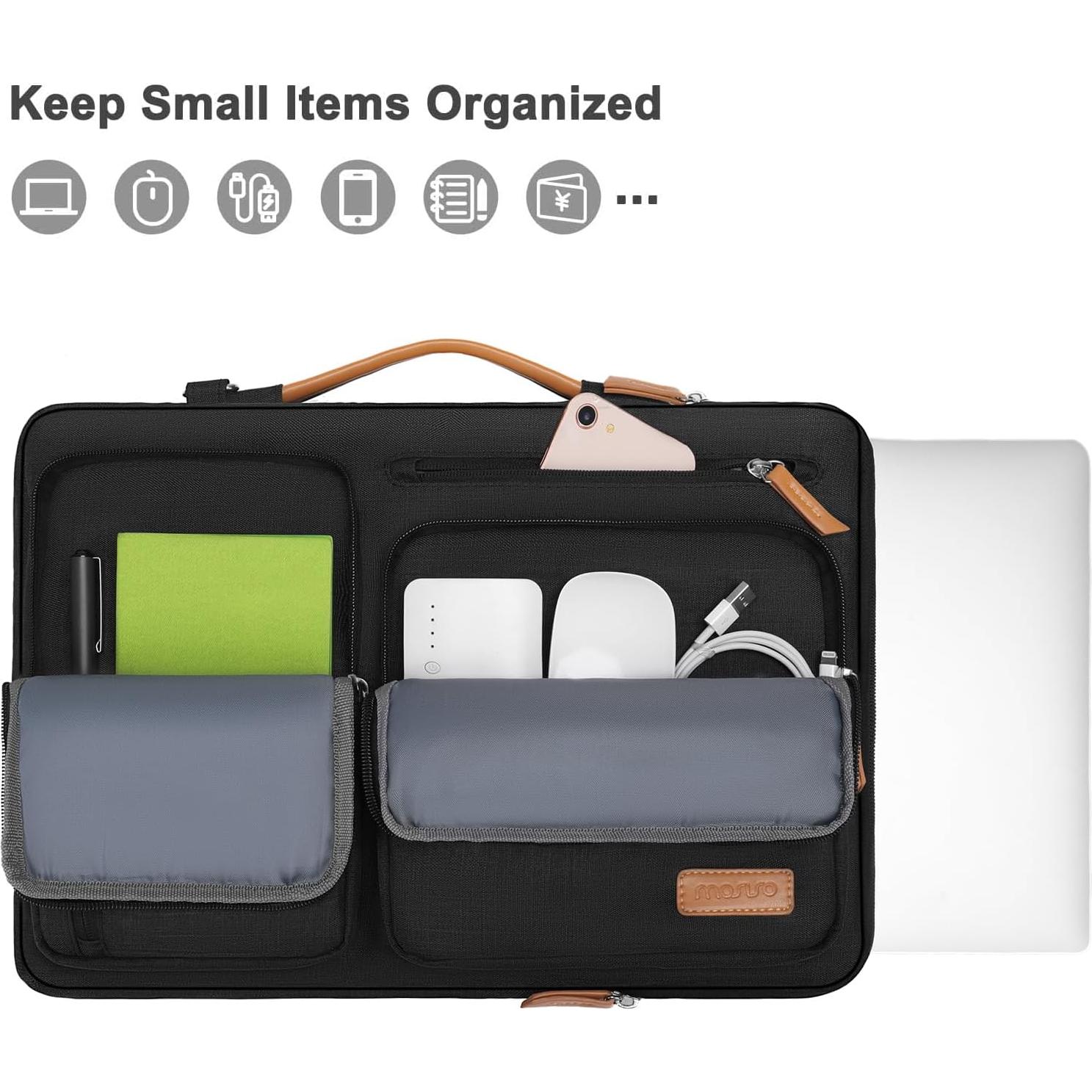 Bolsa Protectora para Laptop MOSISO 16" Negra con Bandolera