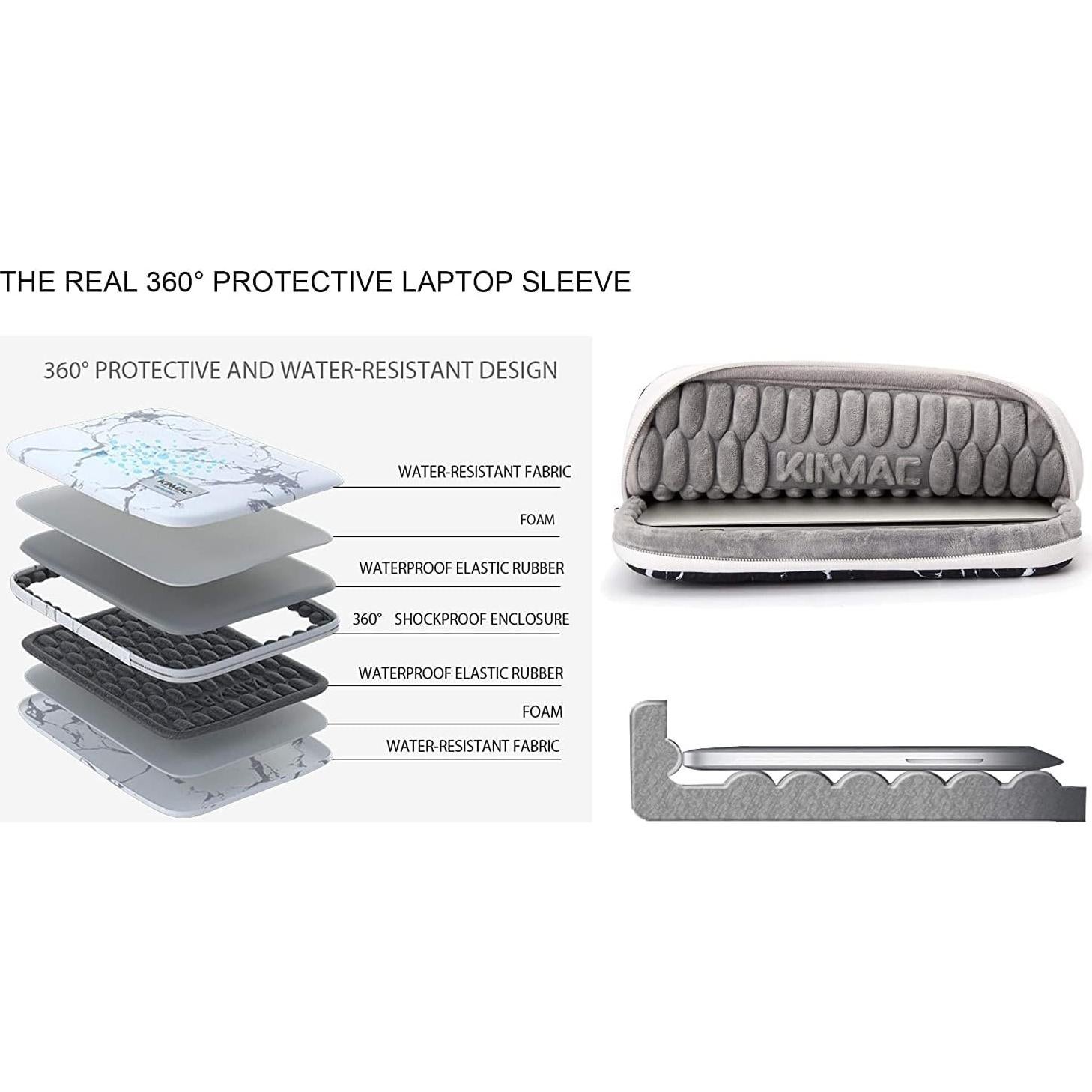 Funda Protectora Kinmac 360° para Laptop 15.6-16" Floral