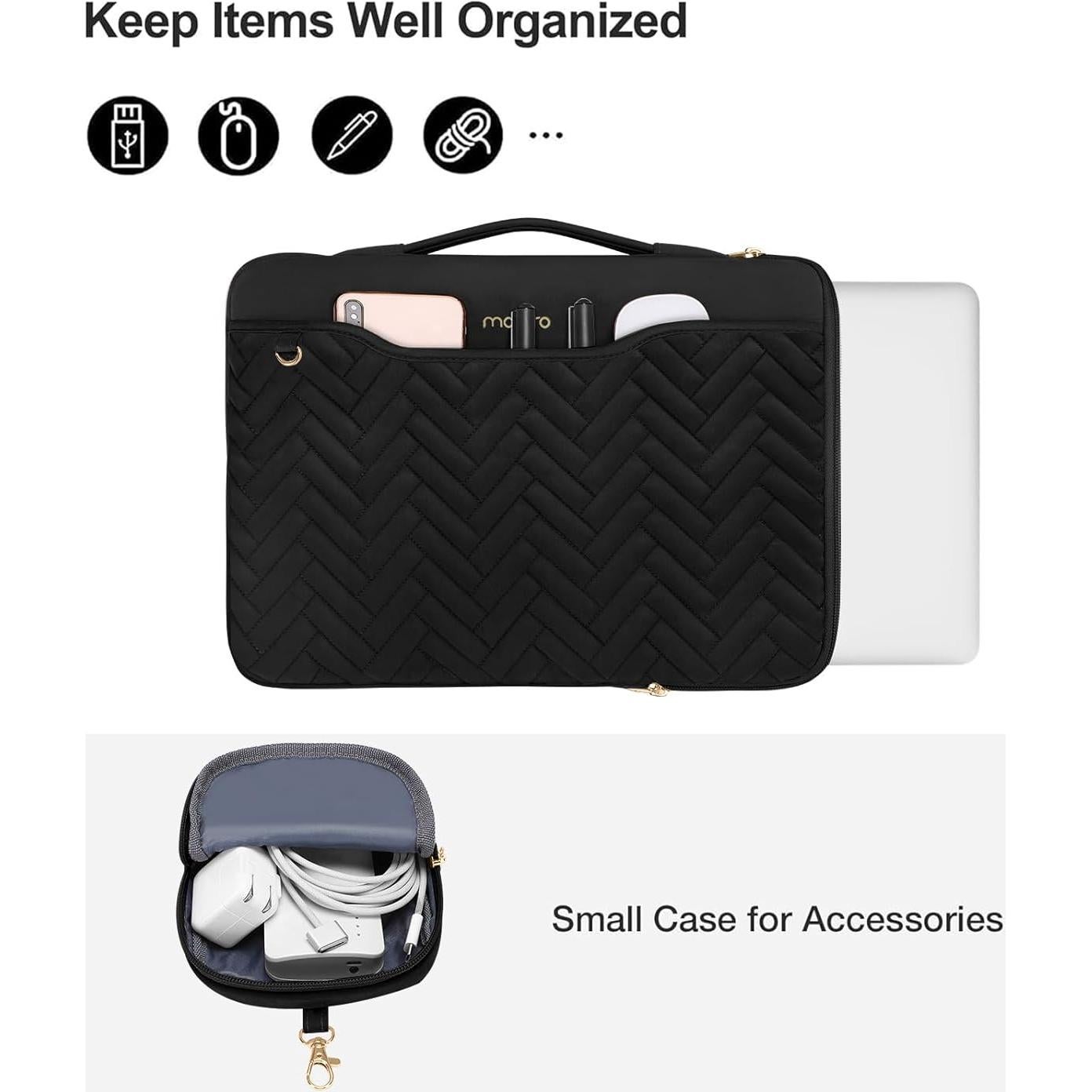 Funda Protectora para Laptop MOSISO 13.3" Negra Acolchada