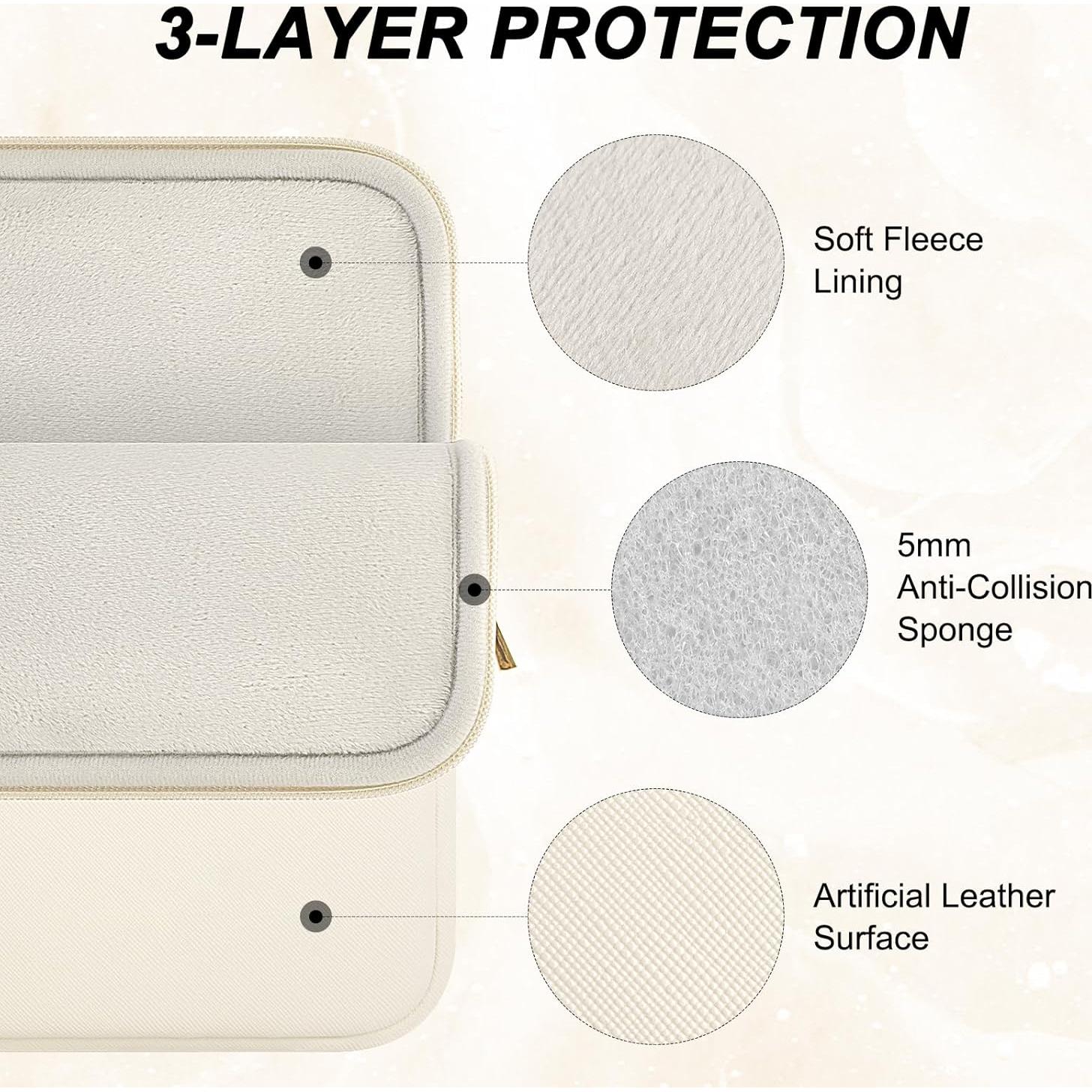 Funda para Laptop ARVOK 15"-16" Impermeable Blanca