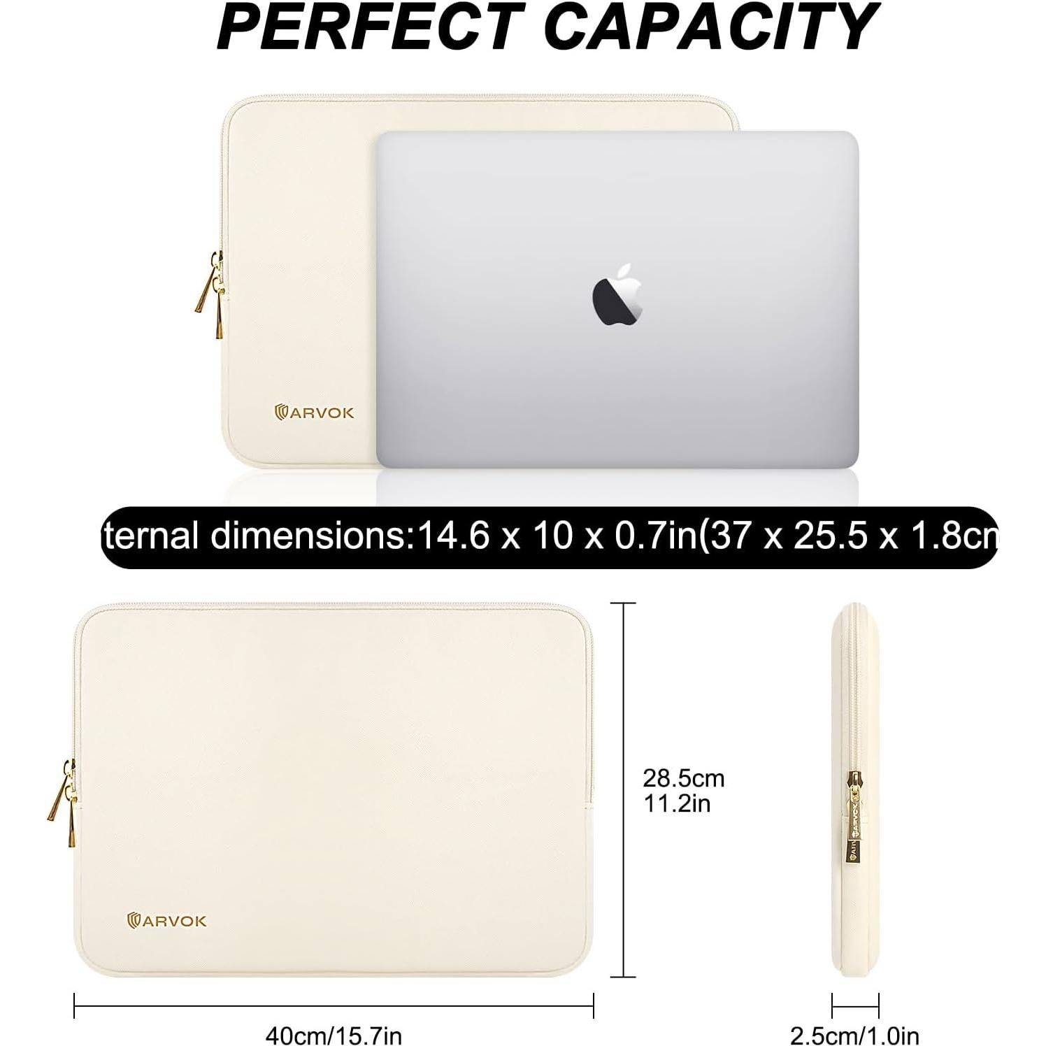 Funda para Laptop ARVOK 15"-16" Impermeable Blanca