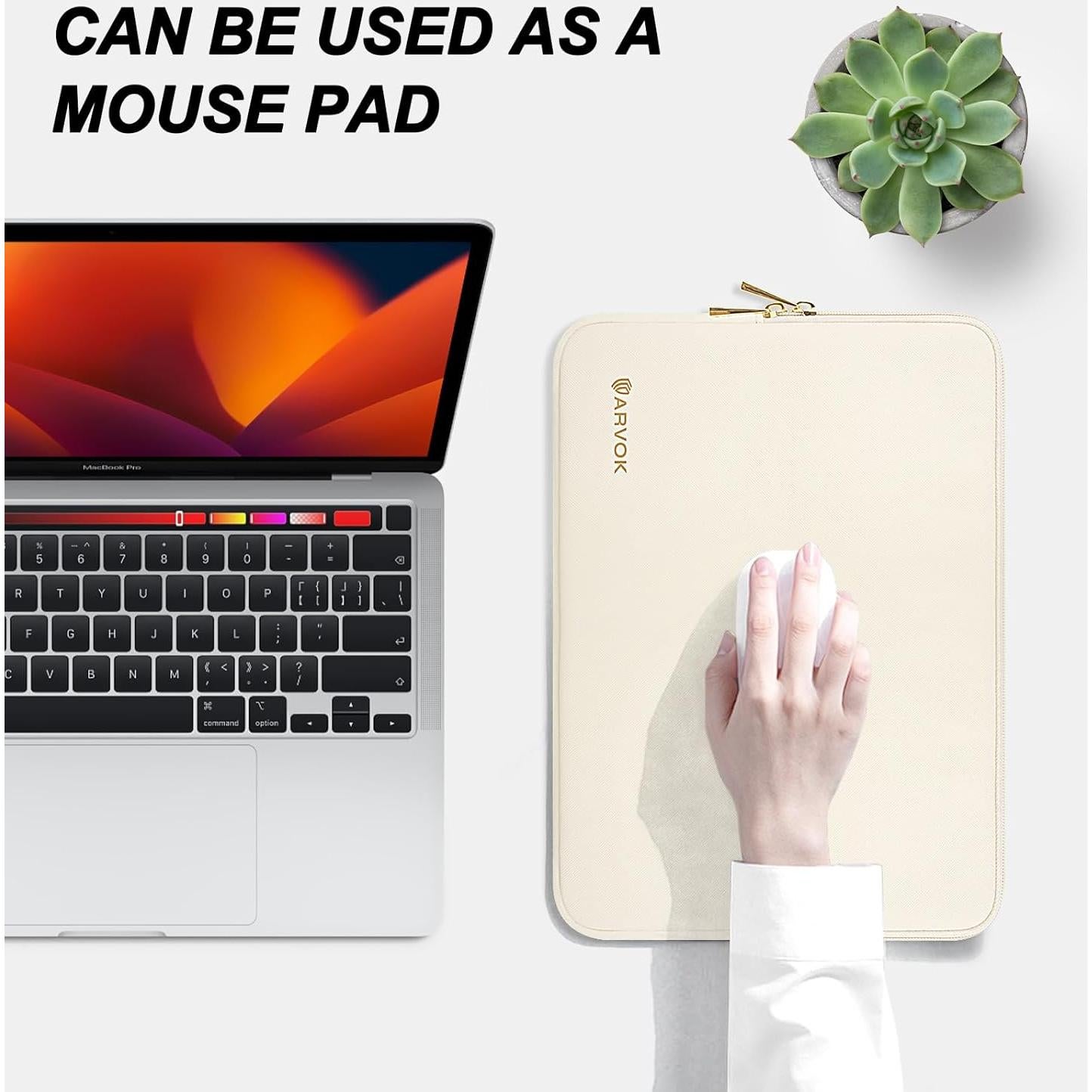 Funda para Laptop ARVOK 15"-16" Impermeable Blanca