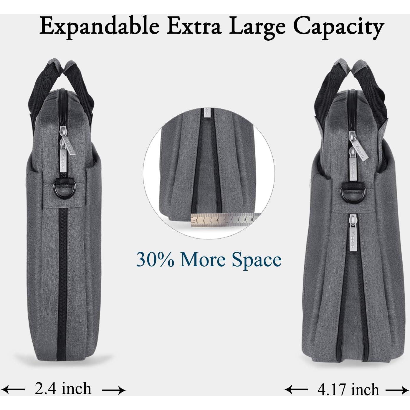 Bolsa para Laptop Voova 15.6" Gris Impermeable Expandible