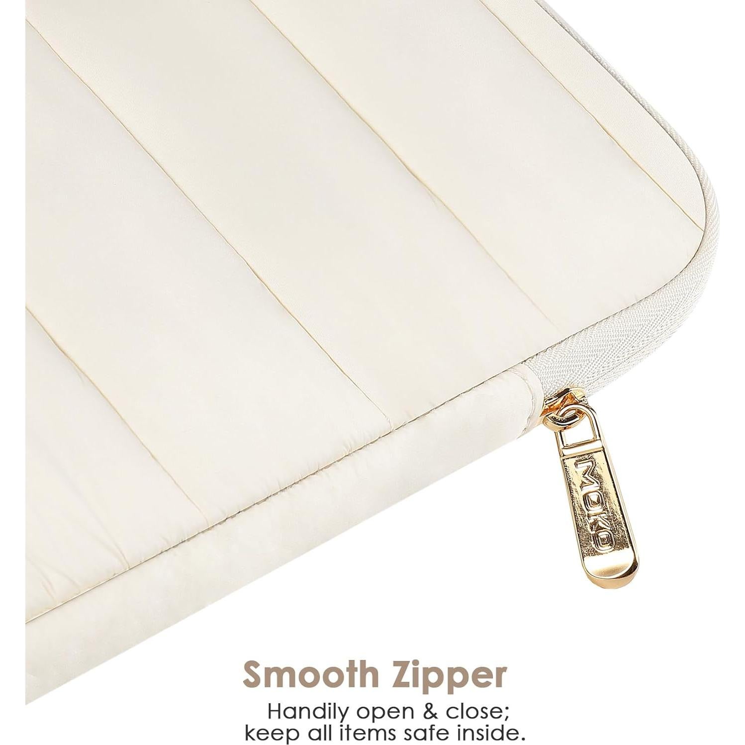 Funda Acolchada MoKo para Laptop 13-14" Blanco Lechoso