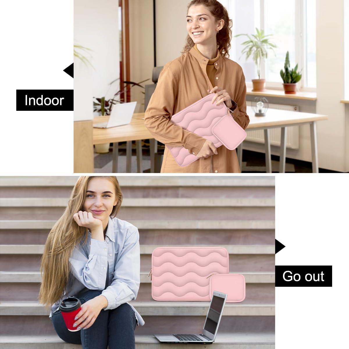 Funda Acolchada ARVOK Rosa para Laptop 15-16" Universal