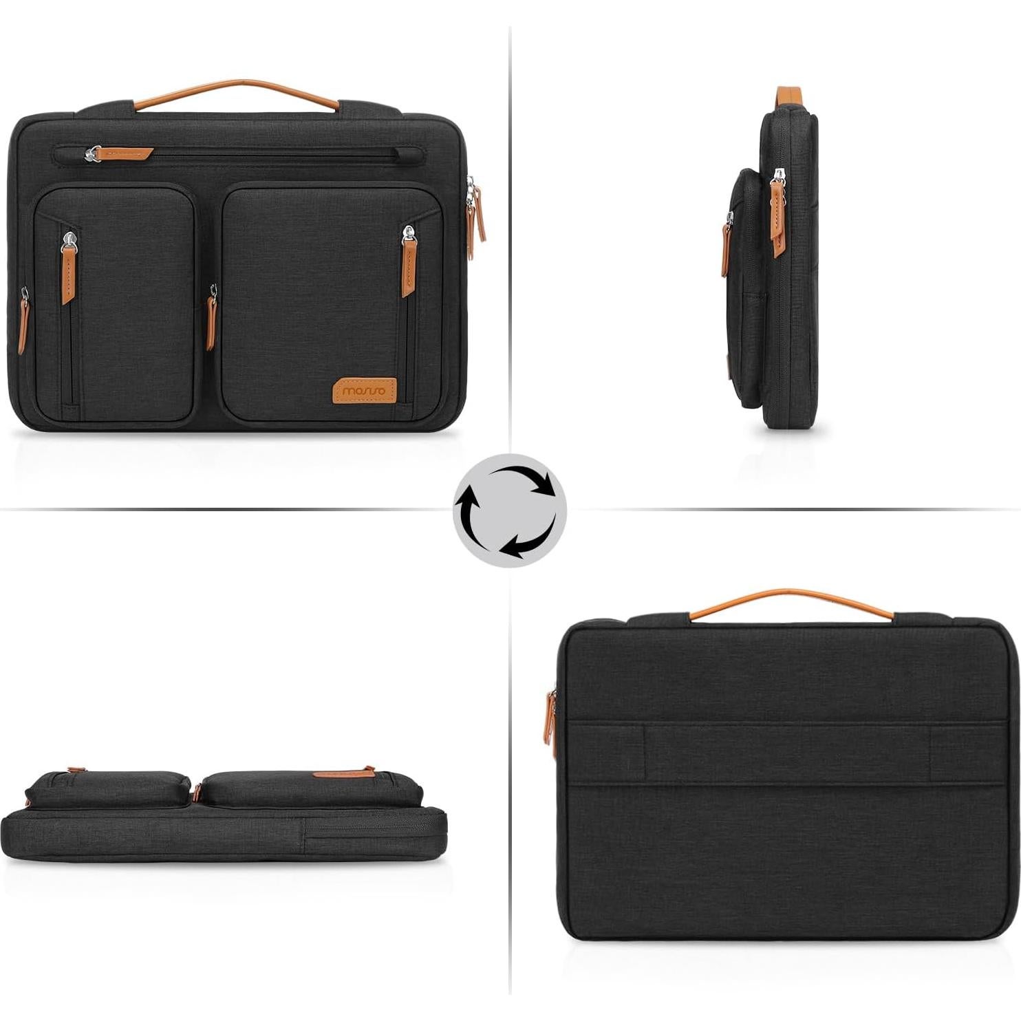 Funda Protectora MOSISO para Laptop 15.6" Negra con 5 Bolsillos