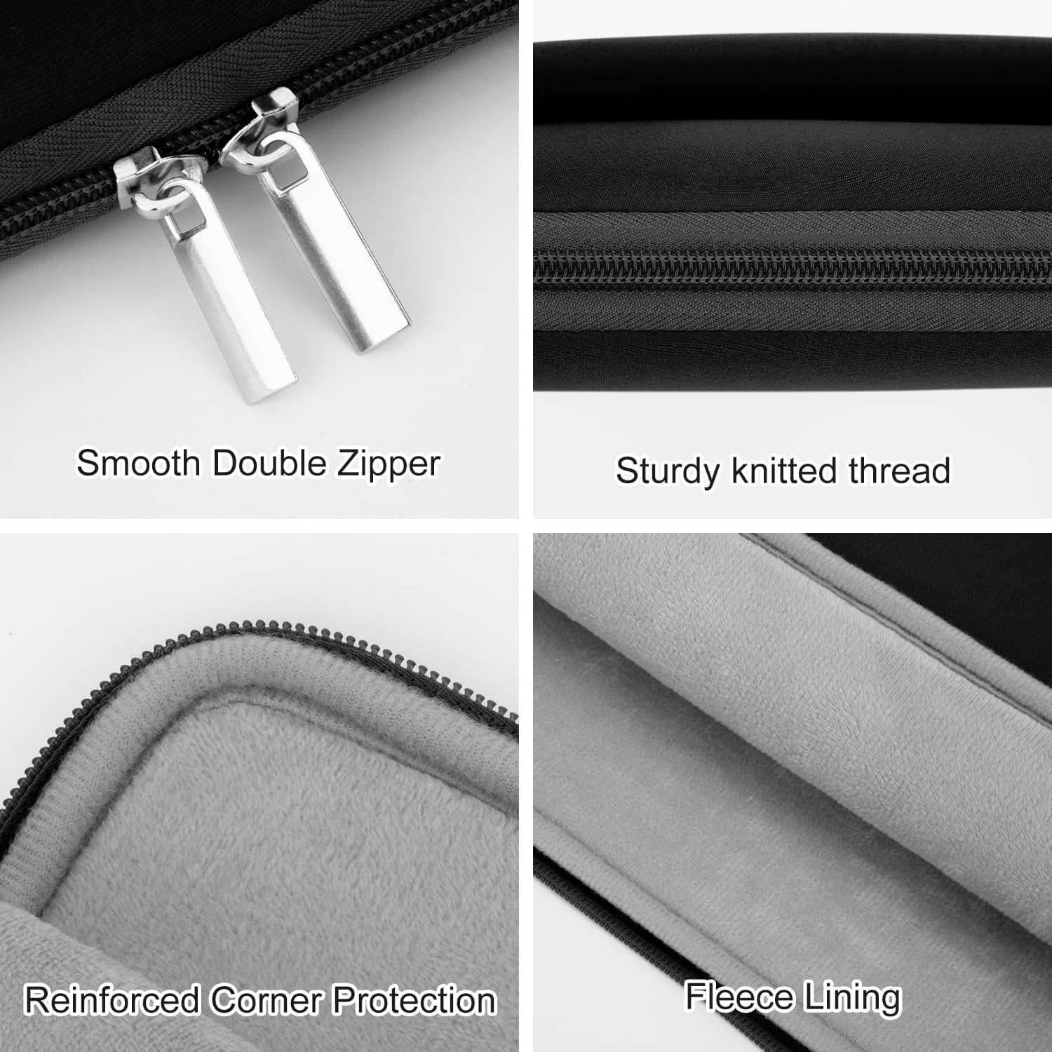 Funda Acolchada para Laptop HEDUGO 13-14" Negra con Bolsillo