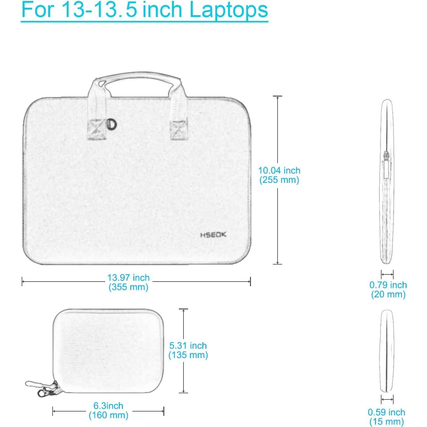 Funda para Laptop HSEOK 13-14" Neopreno con Estuche P02K01