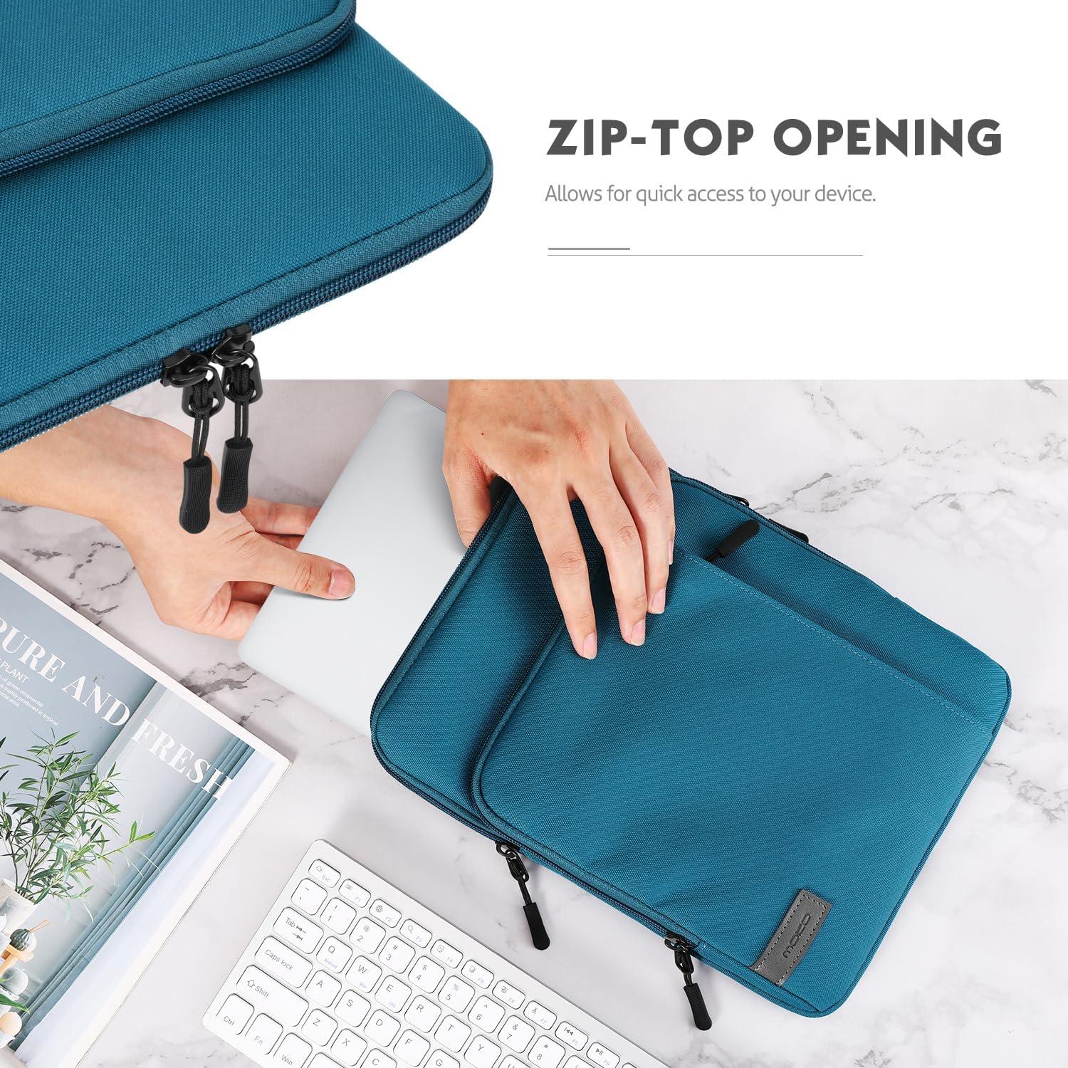 Funda para Laptop MoKo 13.3-14" Azul Pavo Impermeable