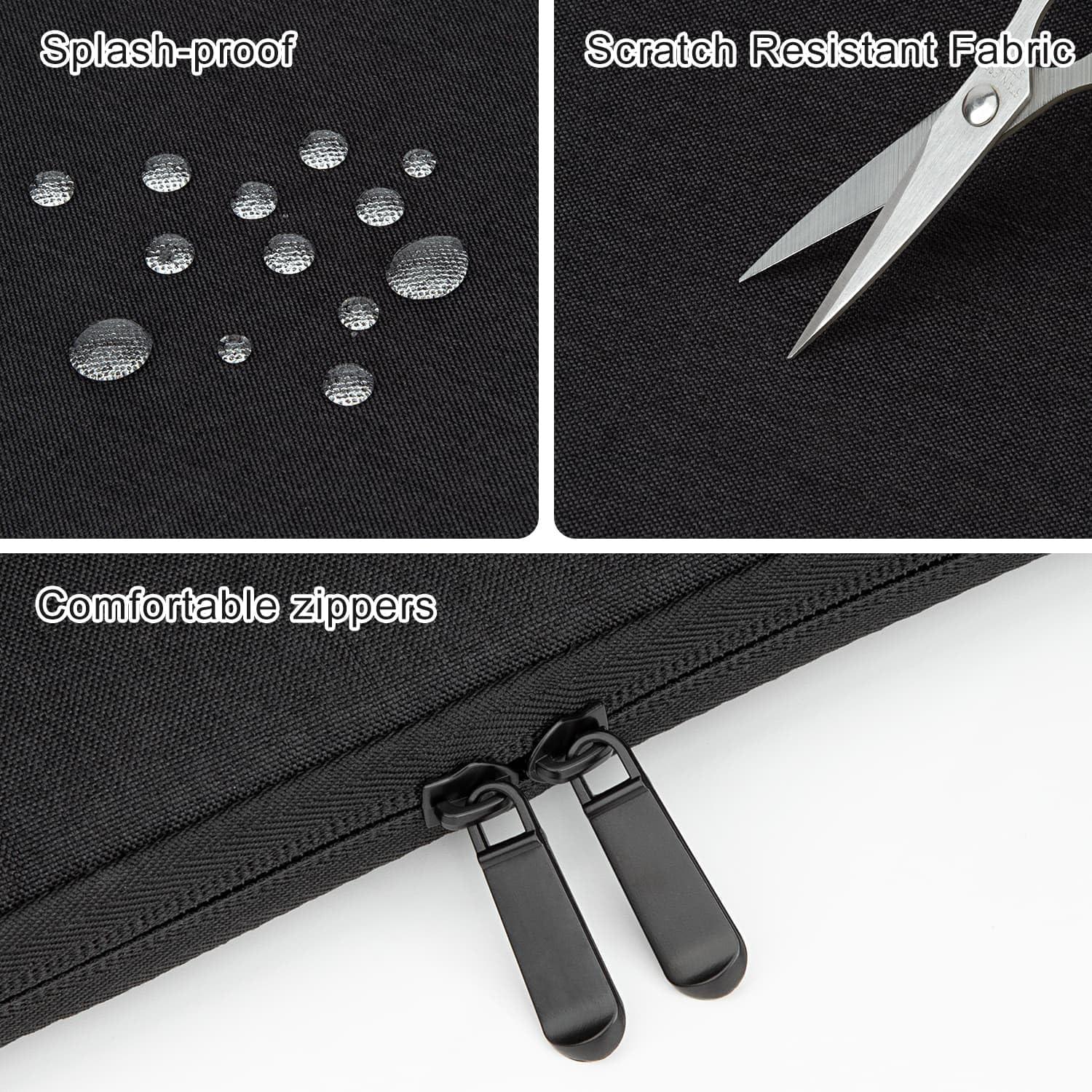 Funda Acolchada para Laptop 15.6" HEDUGO Negra con Bolsillo