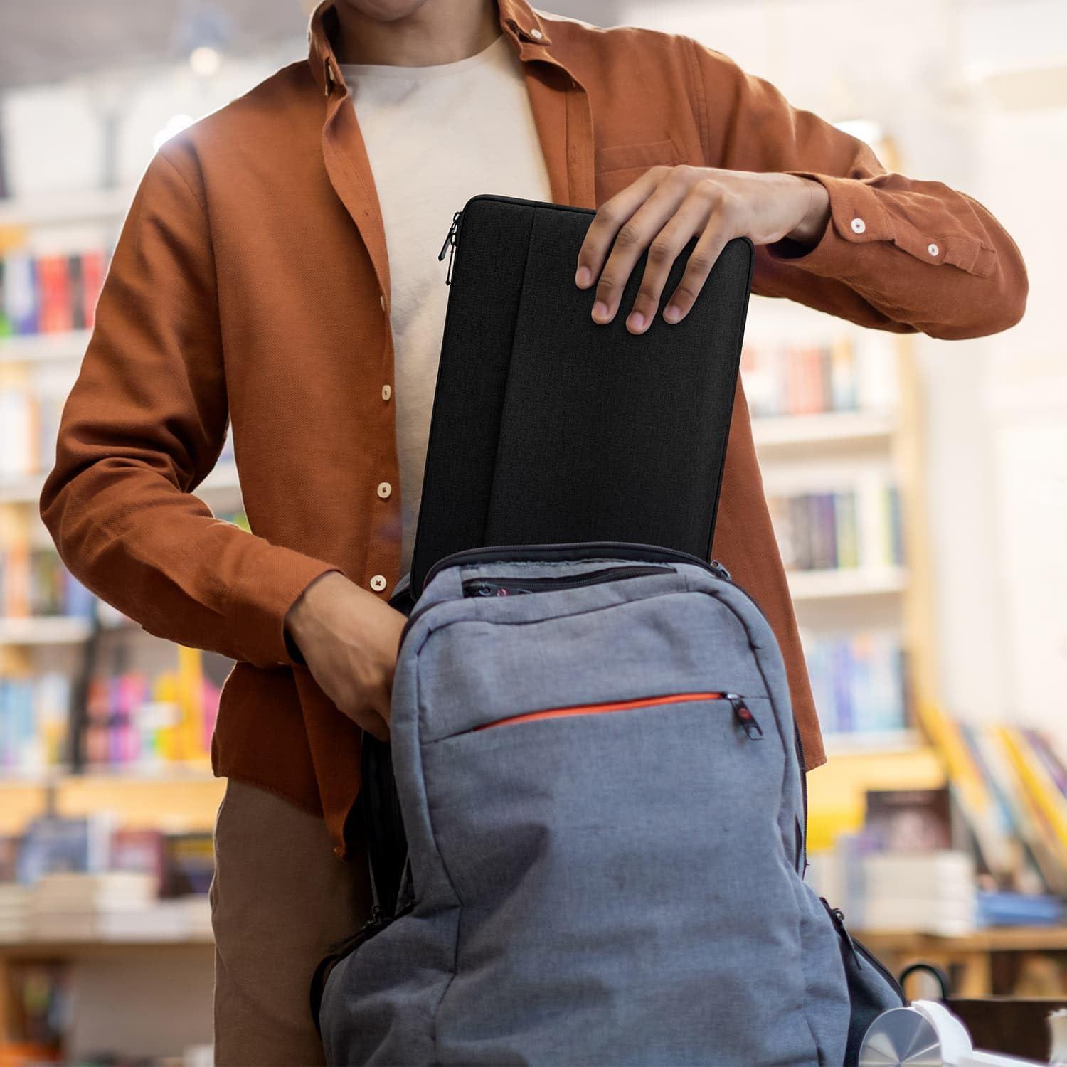 Funda Acolchada para Laptop 15.6" HEDUGO Negra con Bolsillo