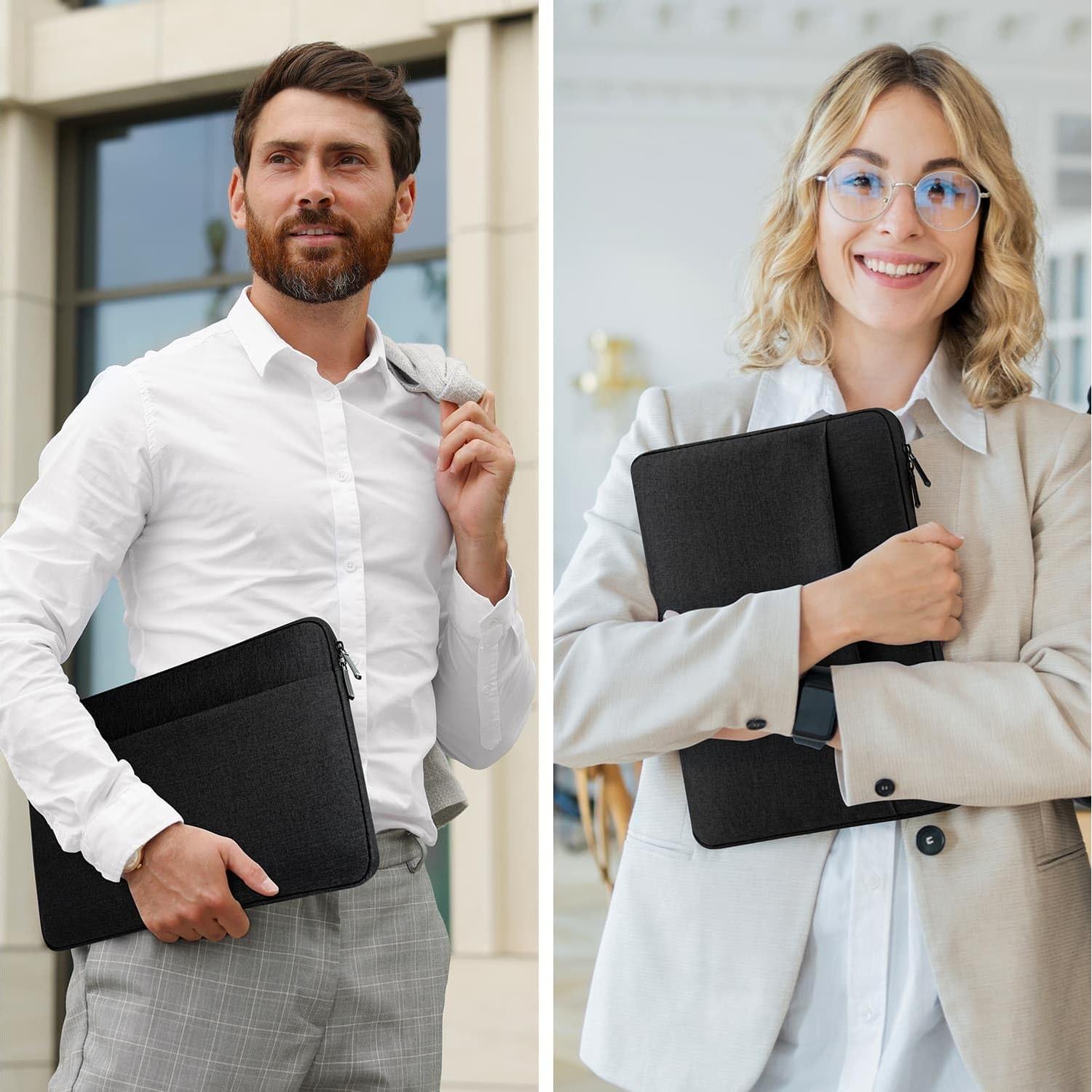 Funda Acolchada para Laptop 15.6" HEDUGO Negra con Bolsillo