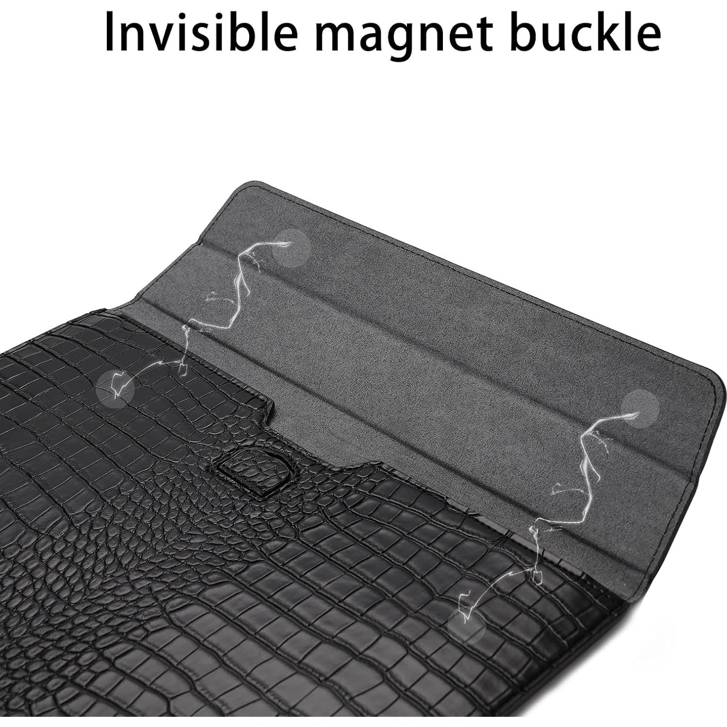 Funda para Laptop MOSISO 13.3" Cuero PU Negro Compatible MacBook