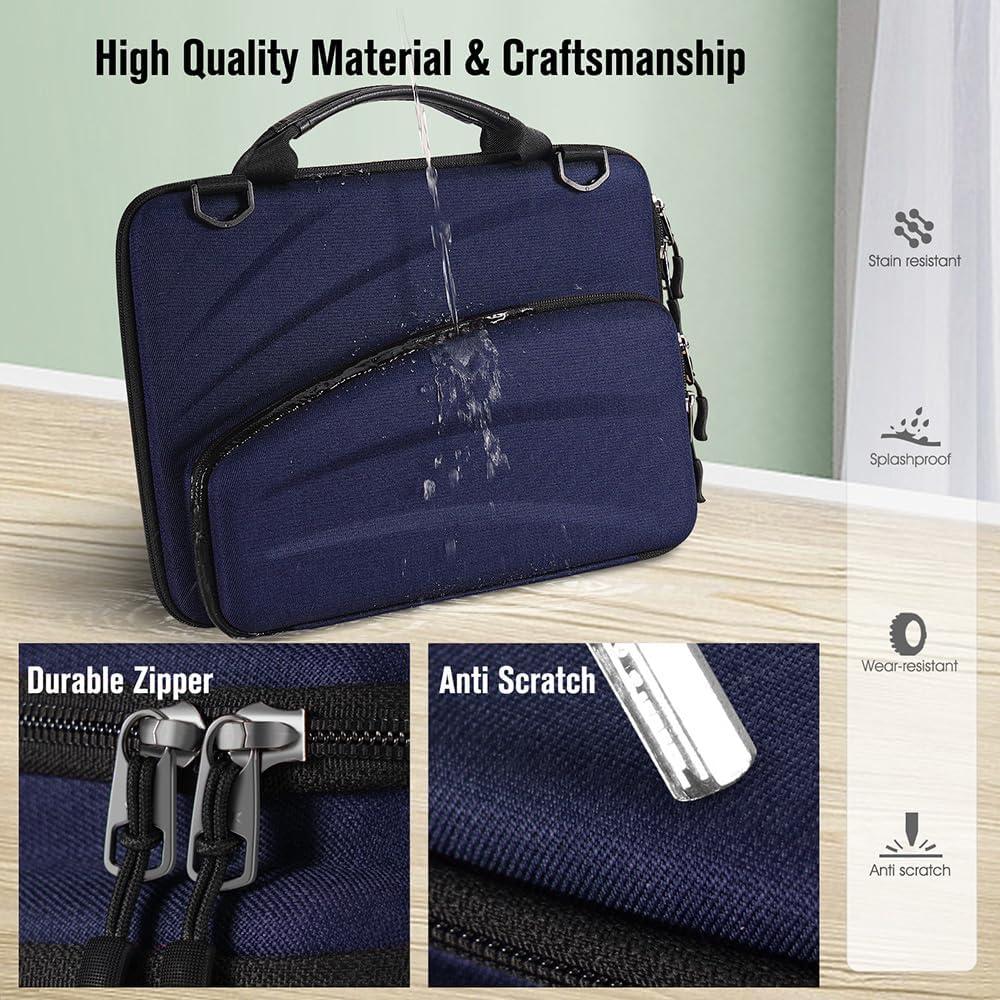 Funda para Chromebook Fintie 11-11.6" Azul Marino con Bandolera