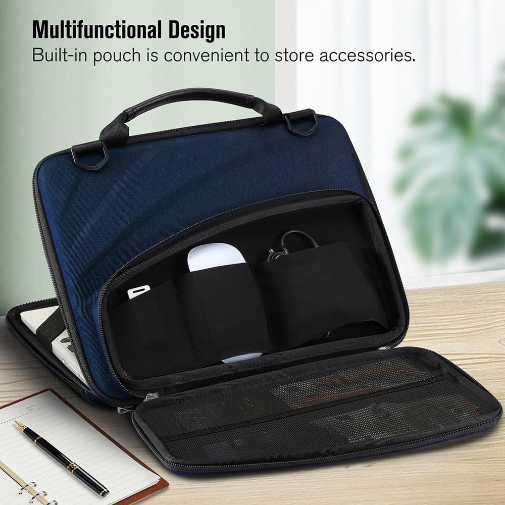 Funda para Chromebook Fintie 11-11.6" Azul Marino con Bandolera