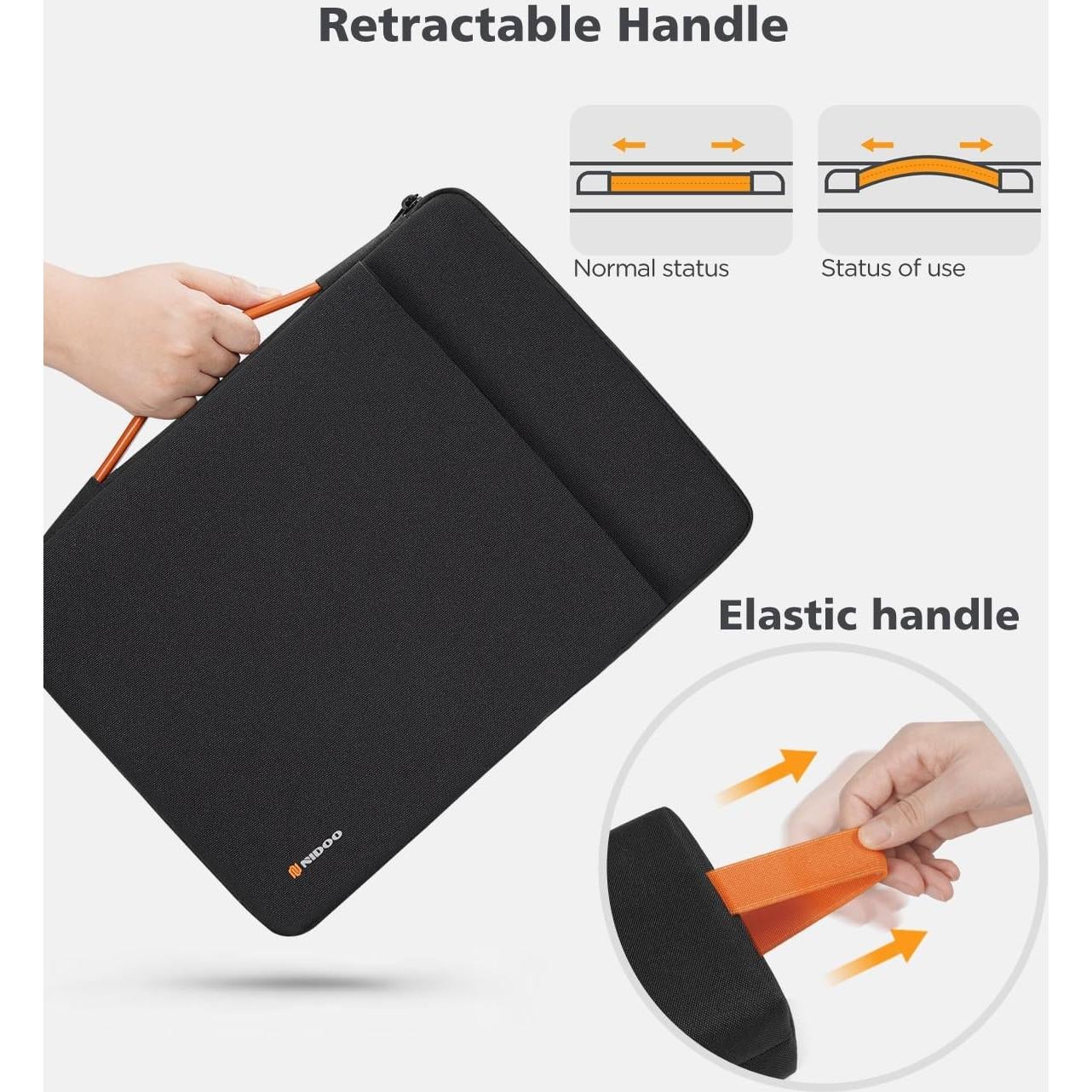 Funda para Portátil NIDOO 17.3" Resistente al Agua Negro