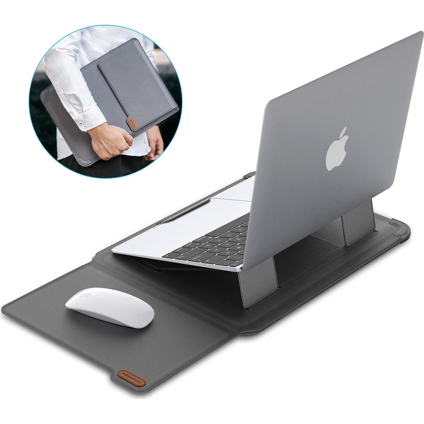 Funda para Laptop Nillkin Gris 3 en 1 para MacBook 13-14"