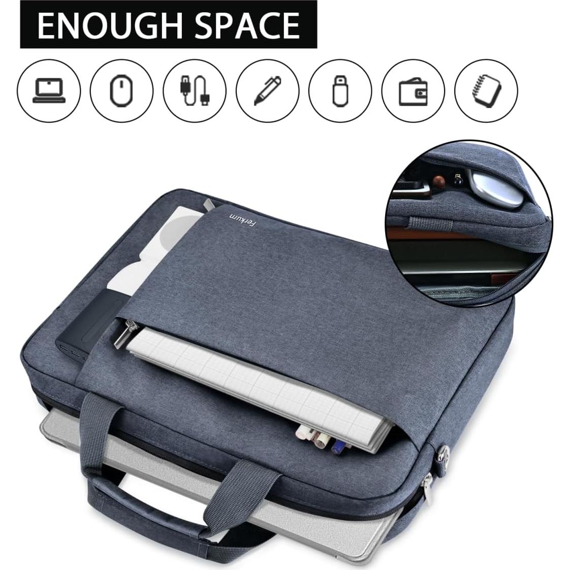 Funda para Laptop Ferkurn 15.6" Gris - Bolsa Unisex con Correa