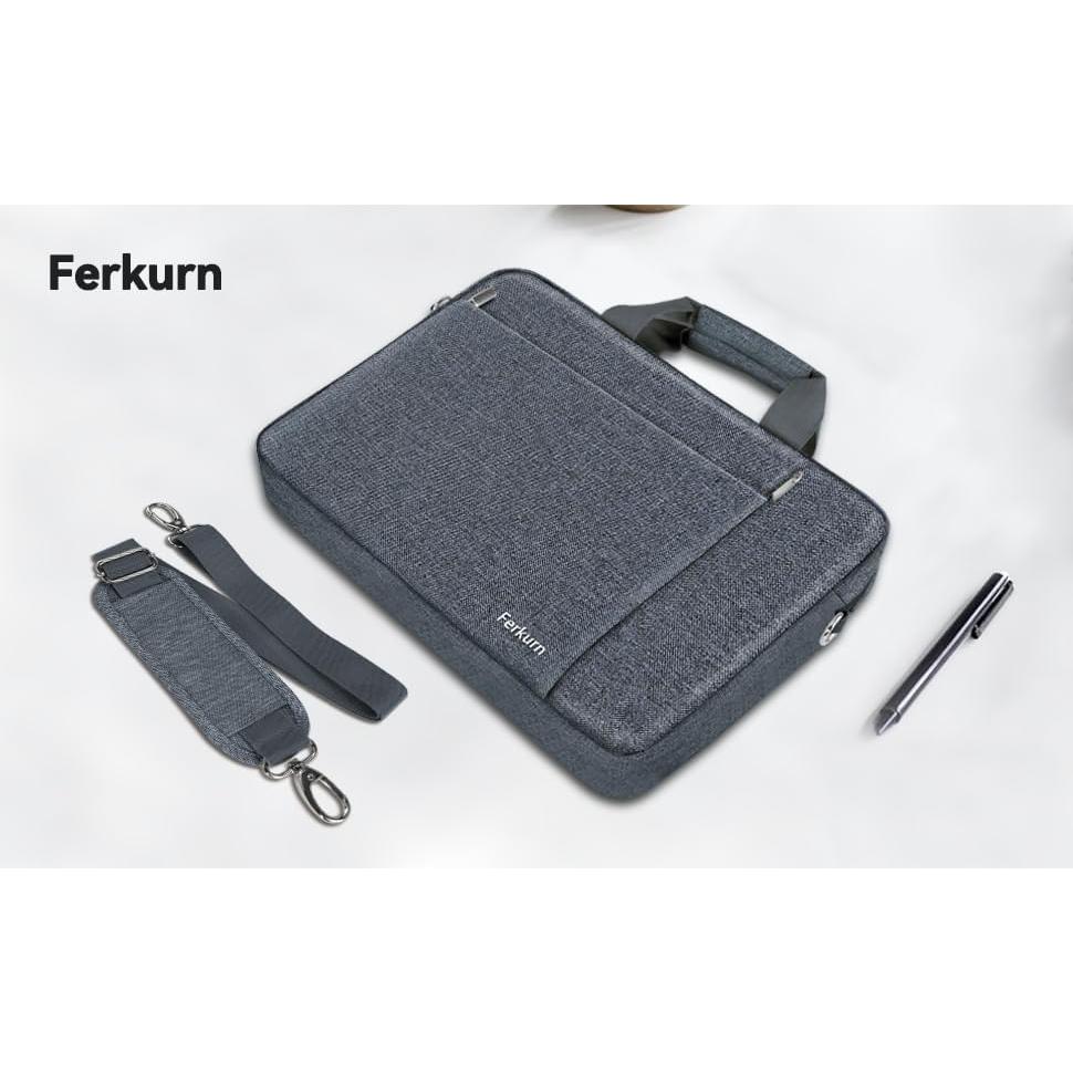 Funda para Laptop Ferkurn 15.6" Gris - Bolsa Unisex con Correa