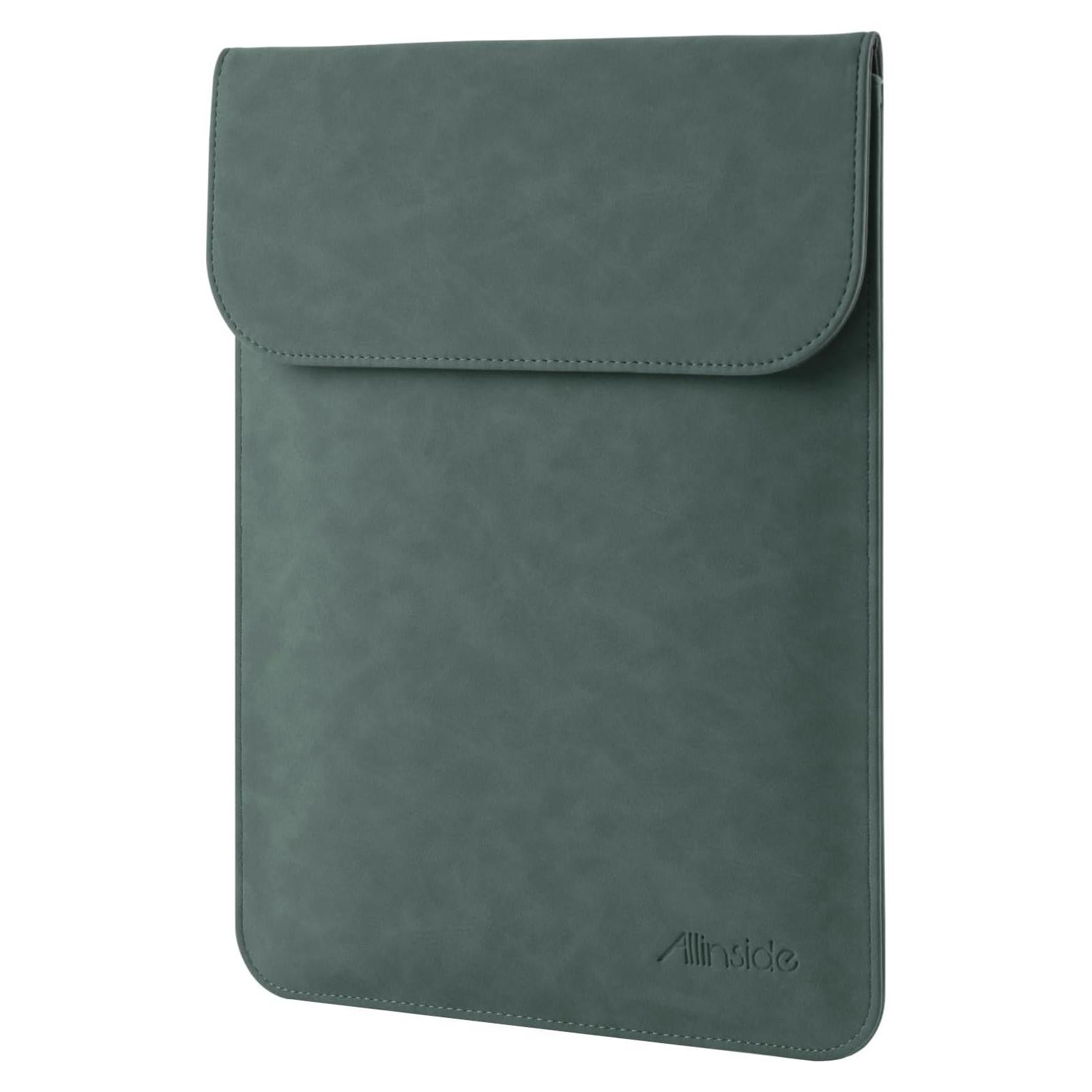 Funda para Laptop Allinside 13" Cuero Sintético Verde Oscuro