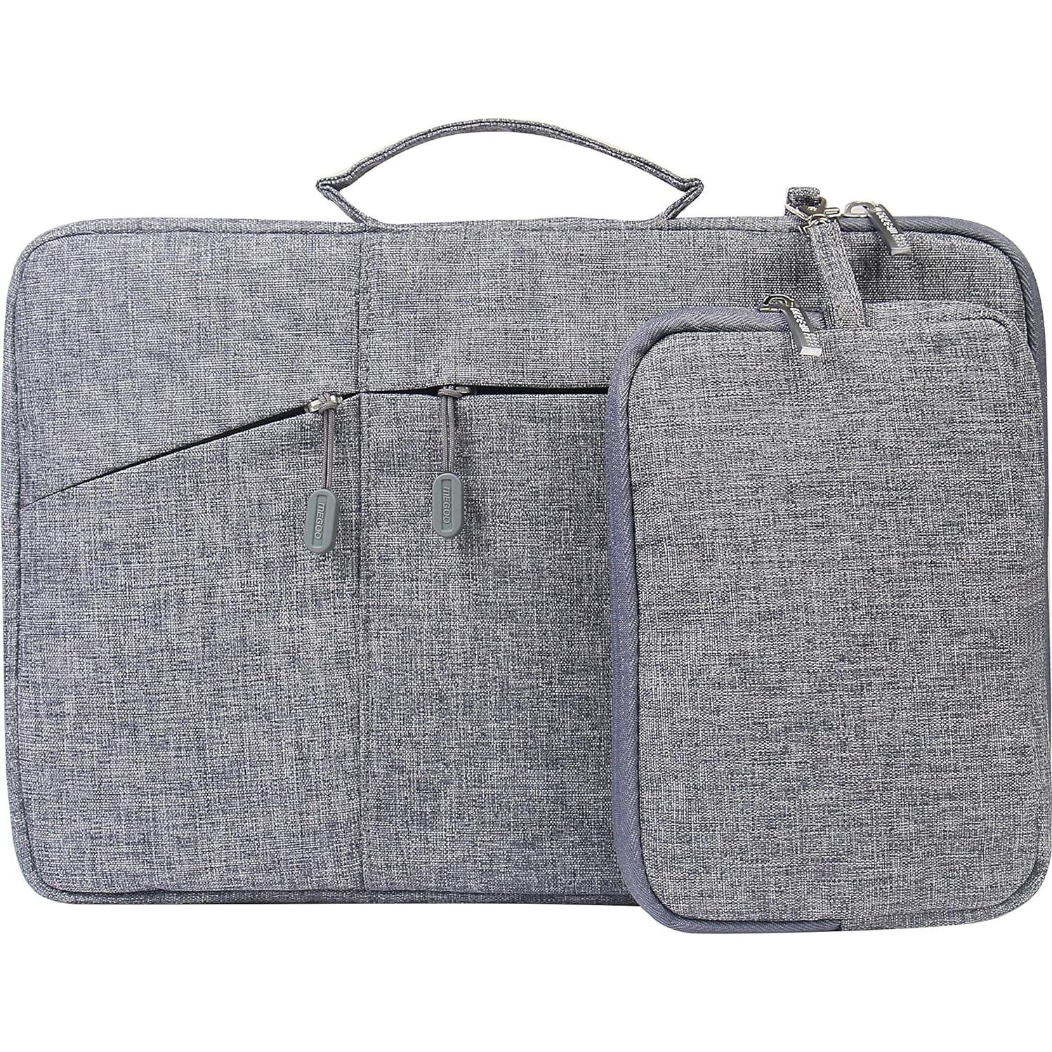 Funda para portátil Megoo 13.5" Gris con bolsa de accesorios