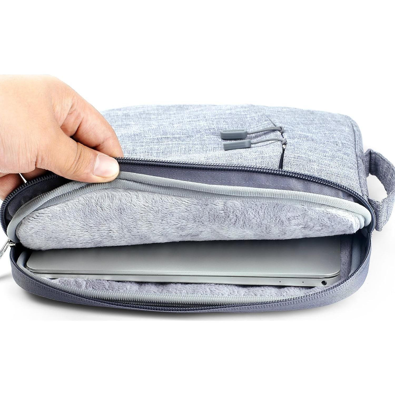 Funda para portátil Megoo 13.5" Gris con bolsa de accesorios