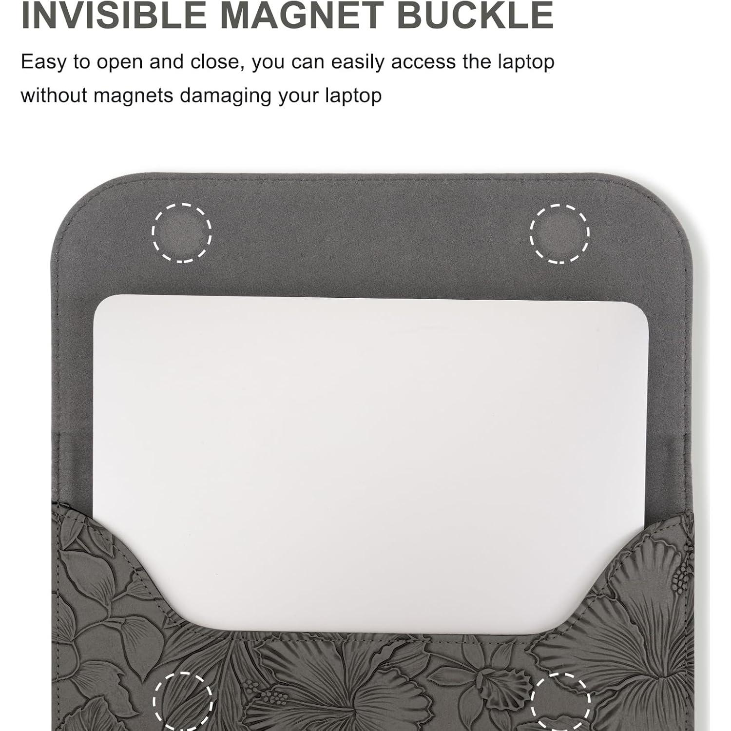 Funda para Laptop MOSISO 13" Gris PU con Bolsa Accesorios