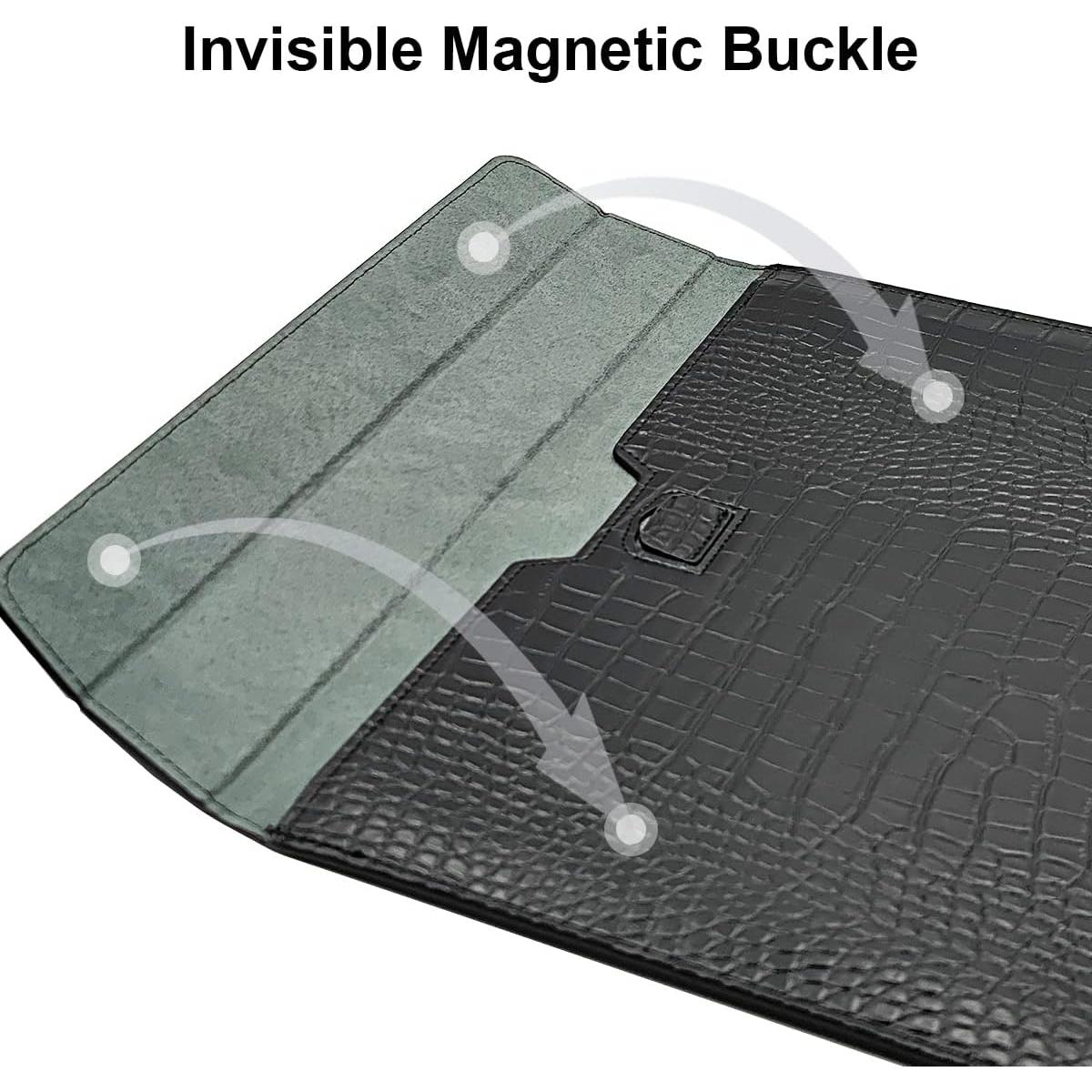 Funda de PU para Laptop 13.6" LCMOCICO Negra - Soporte y Protección