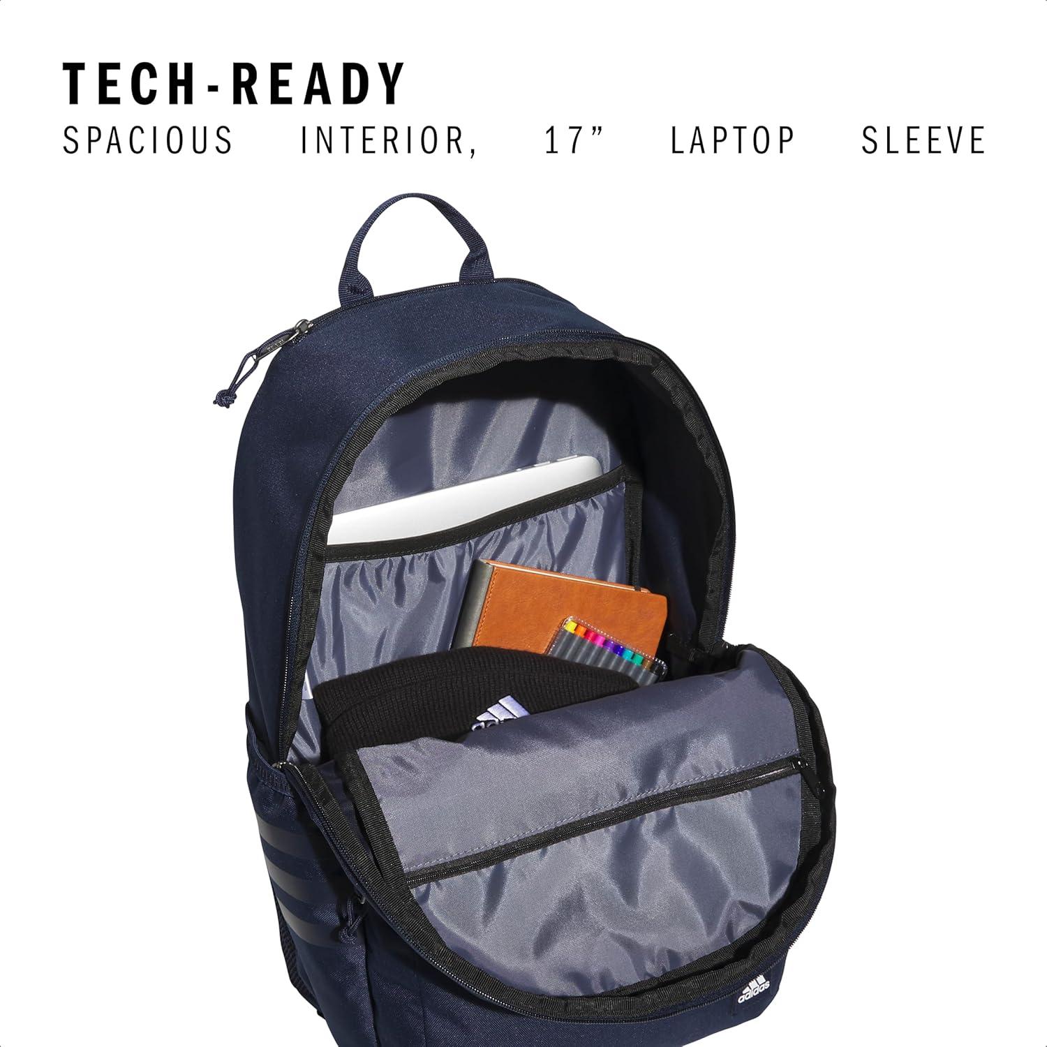 Mochila clásica 3-Stripes adidas unisex con funda para laptop