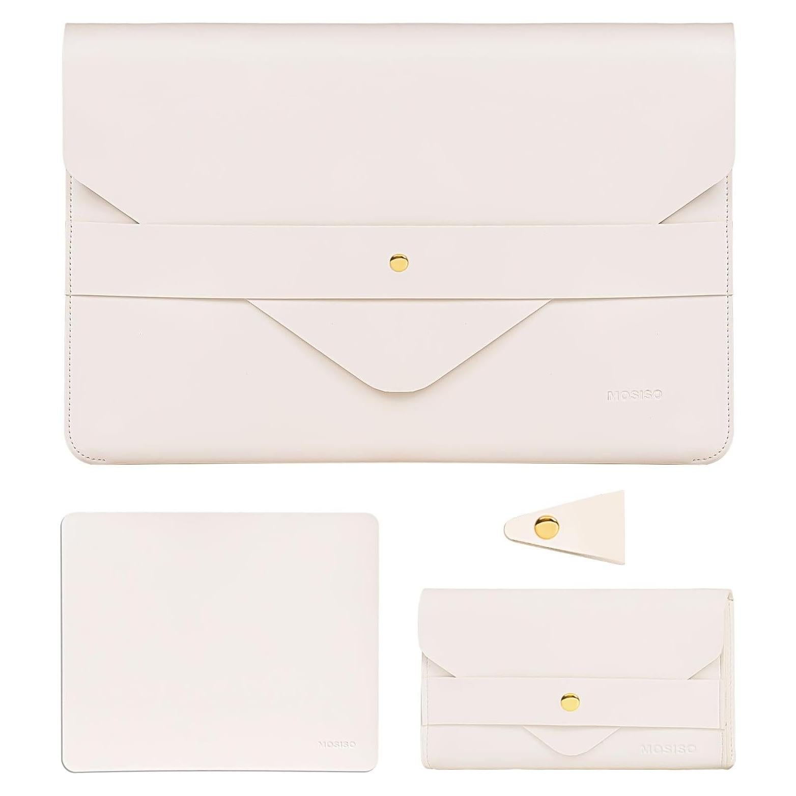 Funda para Laptop MOSISO Beige 13-14" con Alfombrilla y Organizador