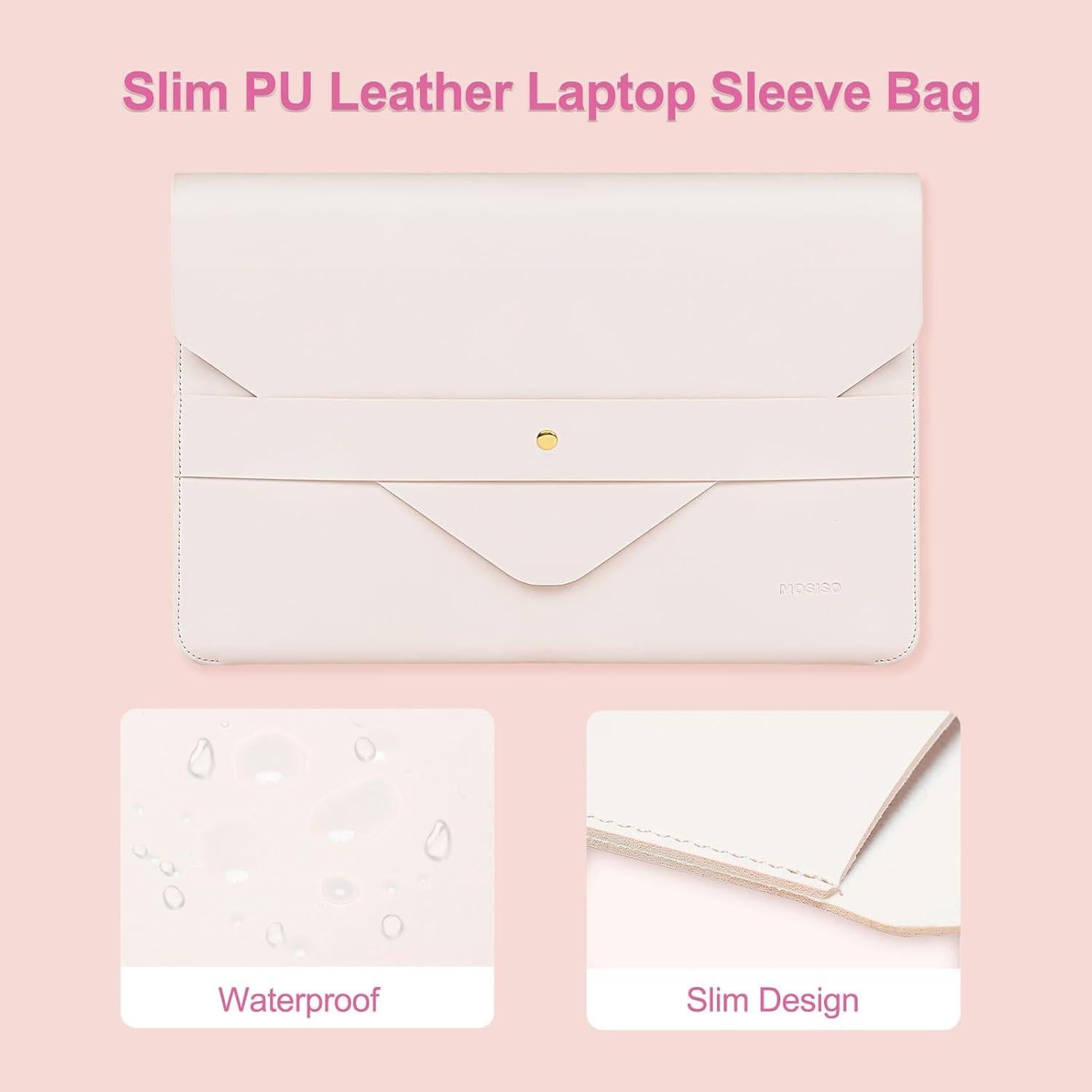 Funda para Laptop MOSISO Beige 13-14" con Alfombrilla y Organizador