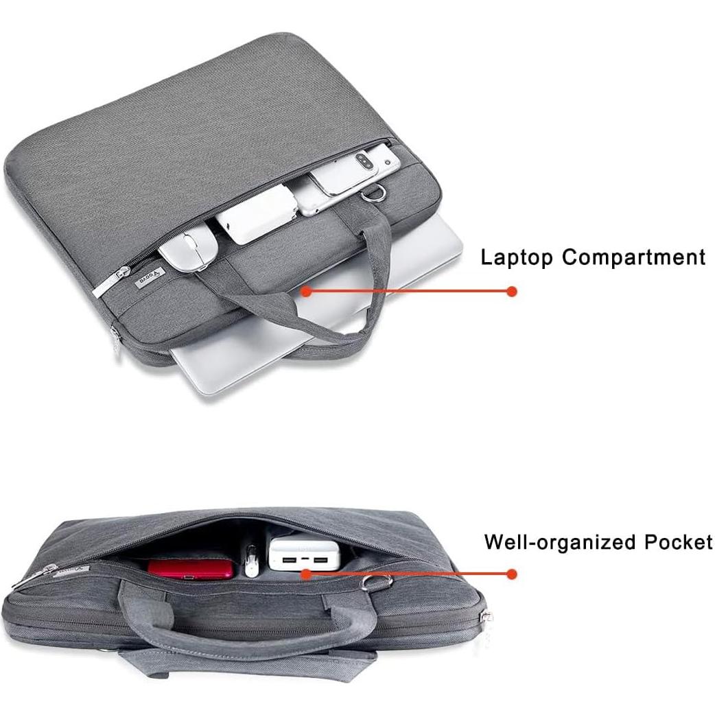 Bolsa para Laptop Voova 13-14 Pulgadas Gris, Funda Impermeable