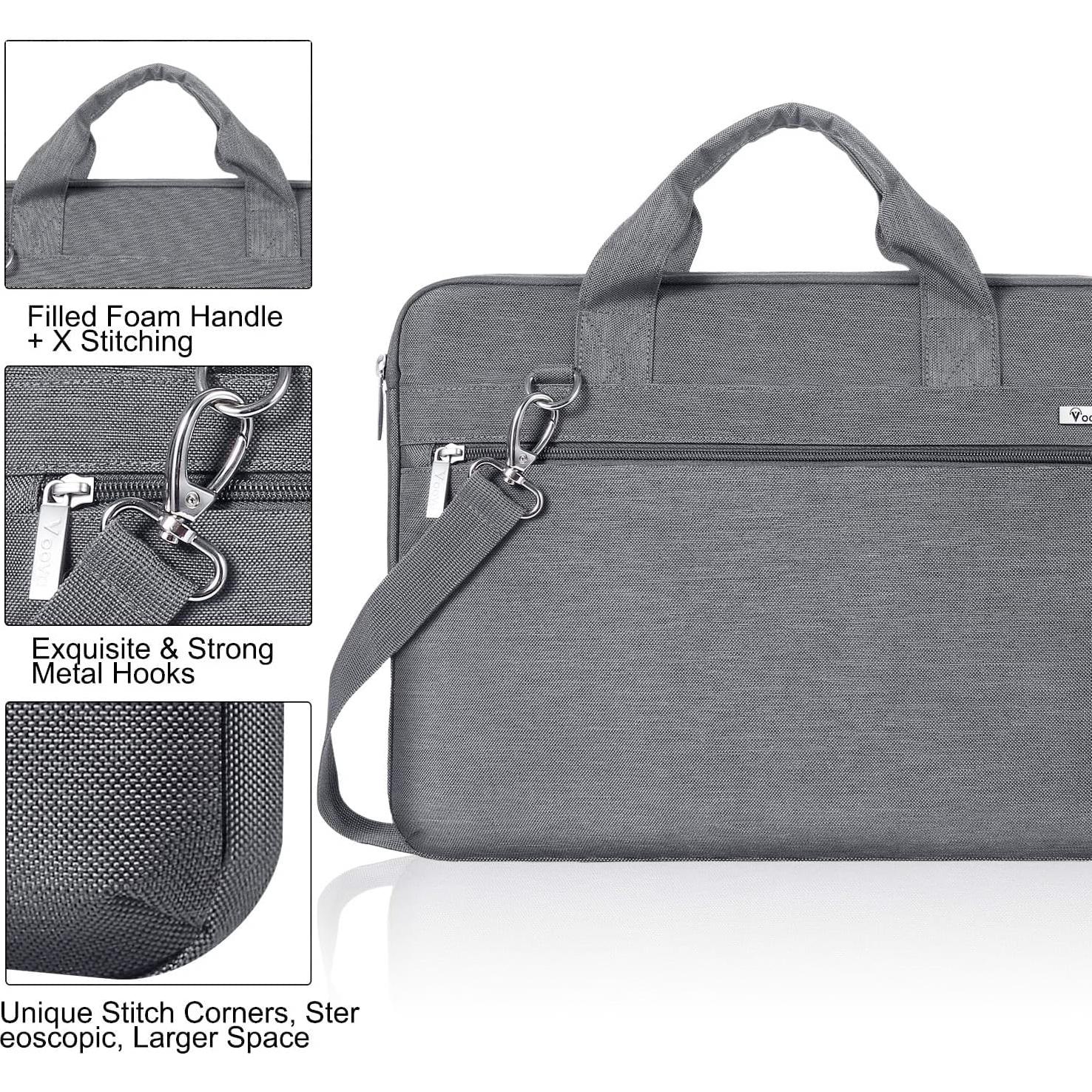 Bolsa para Laptop Voova 13-14 Pulgadas Gris, Funda Impermeable