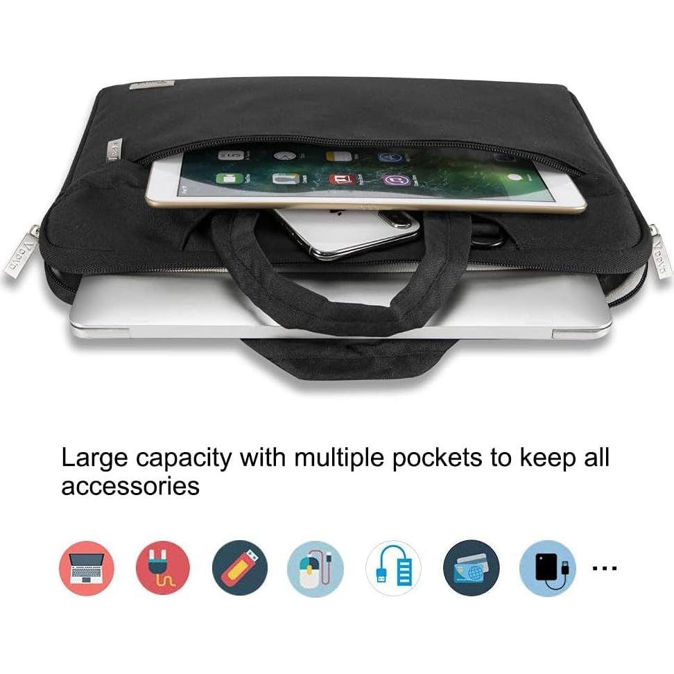 Bolsa para Laptop Voova 13-14 Pulgadas Impermeable Negra
