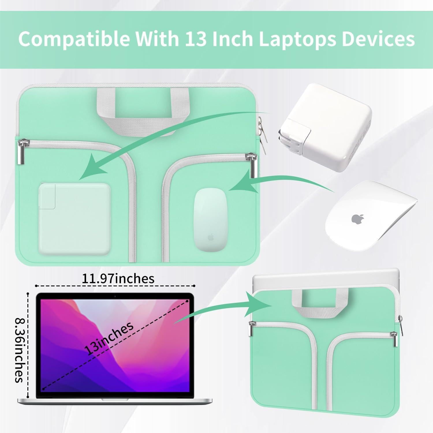 Funda para Laptop HESTECH 11.6" Neopreno Verde Menta