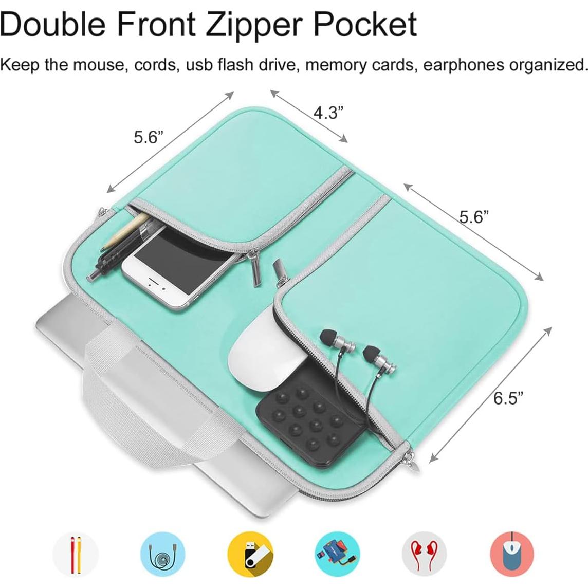 Funda para Laptop HESTECH 11.6" Neopreno Verde Menta