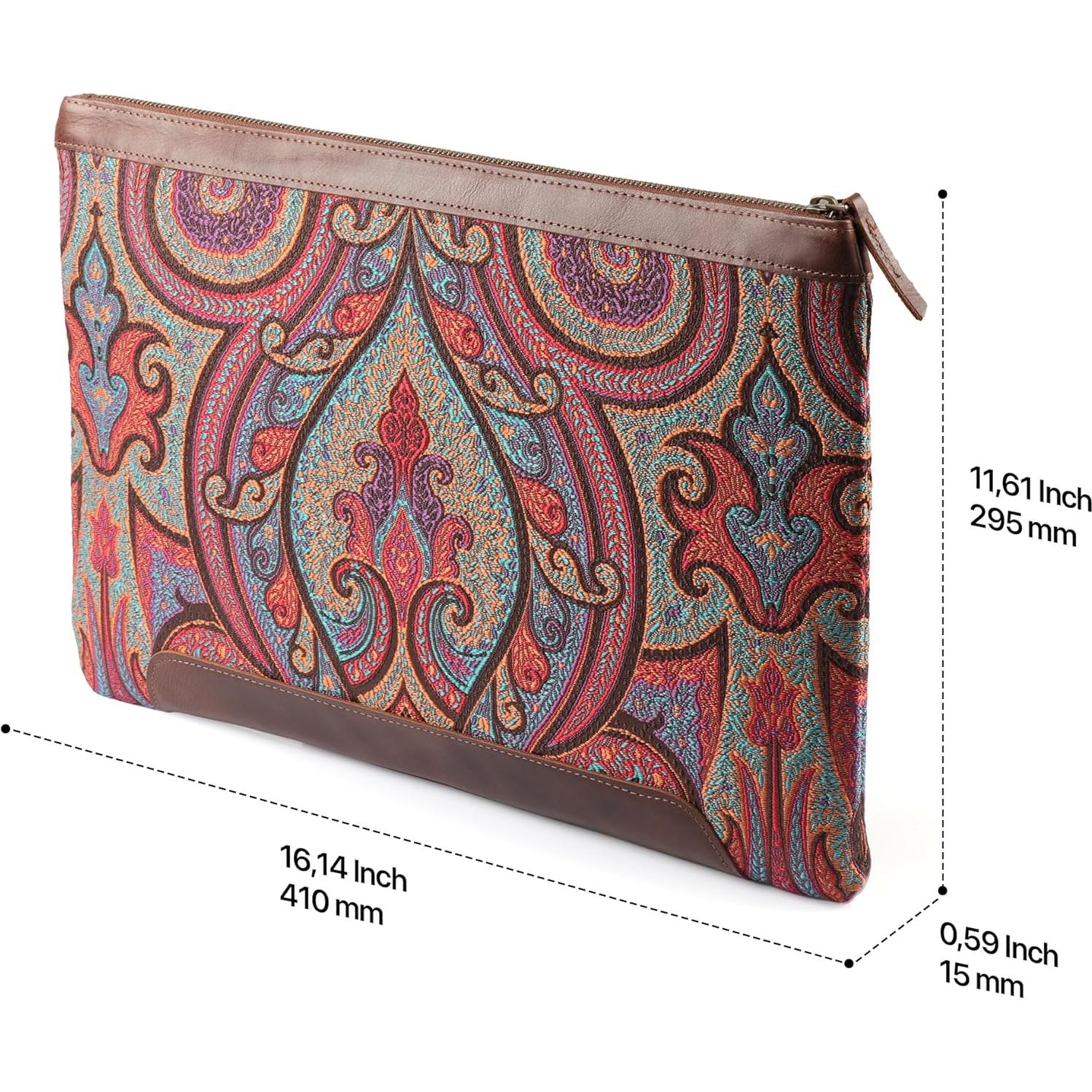 Funda para Laptop de Cuero Genuino Londo 33-41 cm Marrón