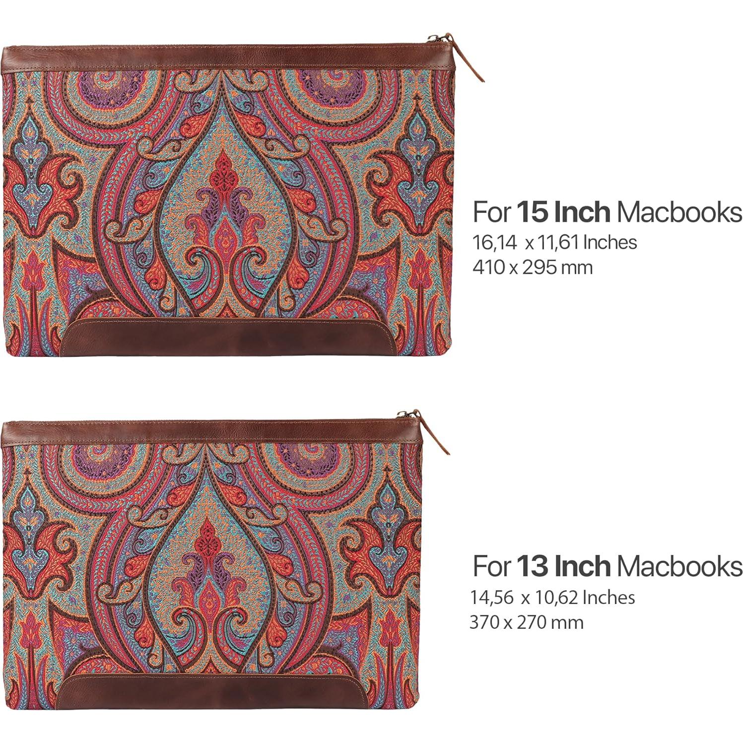 Funda para Laptop de Cuero Genuino Londo 33-41 cm Marrón