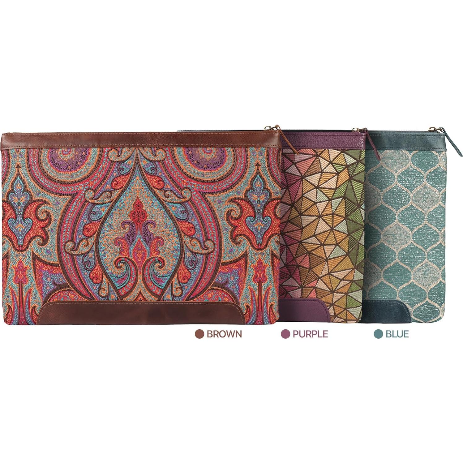 Funda para Laptop de Cuero Genuino Londo 33-41 cm Marrón