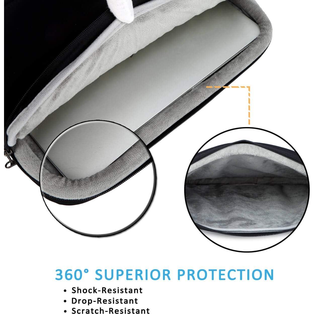 Funda acolchada para laptop ODTEX 13-14" negra con estuche