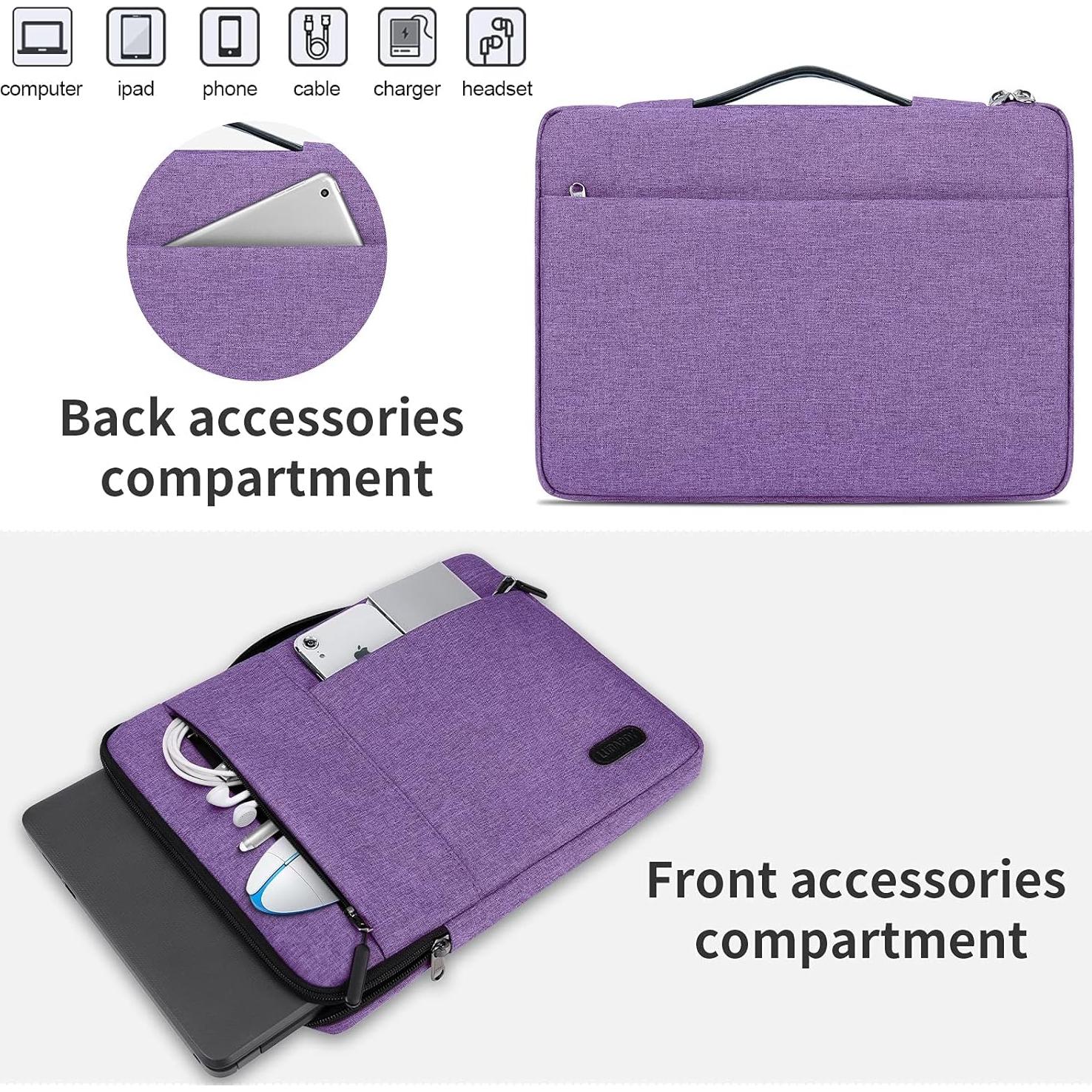 Funda para Laptop 13.3-14" Lubardy Morado Impermeable 360°