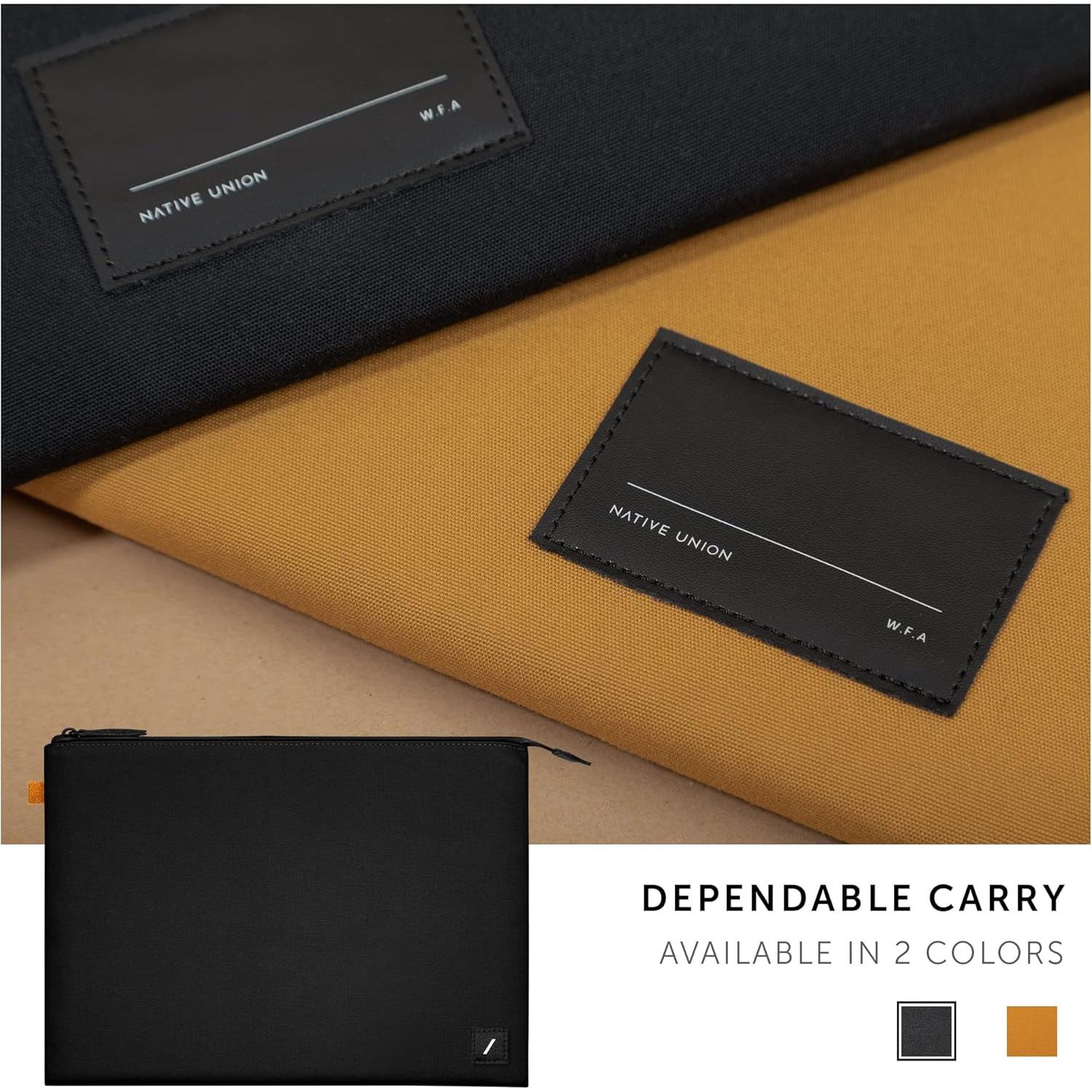 Funda Slim Minimalista Native Union 13" Negro - Materiales Reciclados