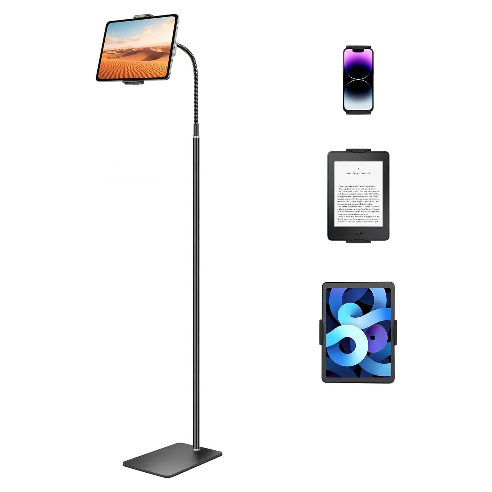 Soporte de Piso Ajustable Evekea para iPad y Tabletas 44.96-167.64 cm