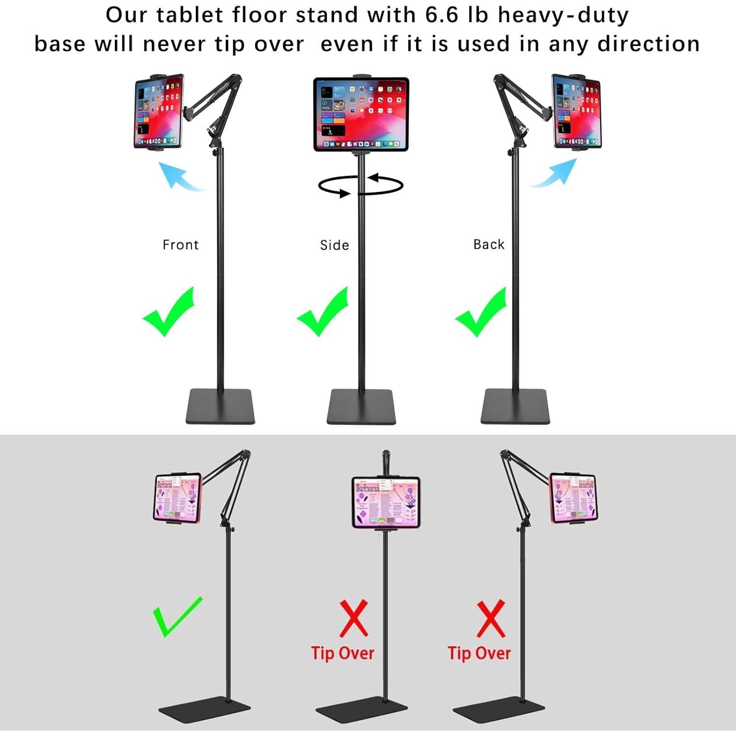 Soporte de Piso para Tableta Lucky Trip LD-098789 Ajustable