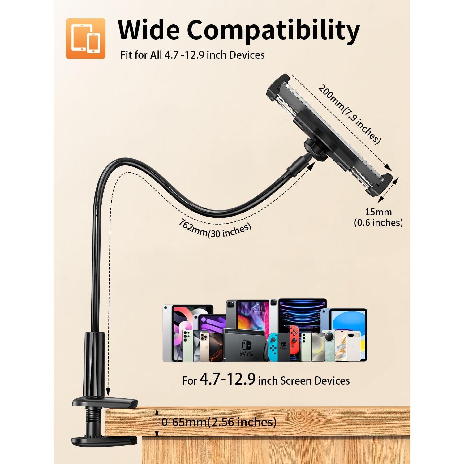 Soporte para Tablet Bokilino con Brazo Flexible 83.8 cm