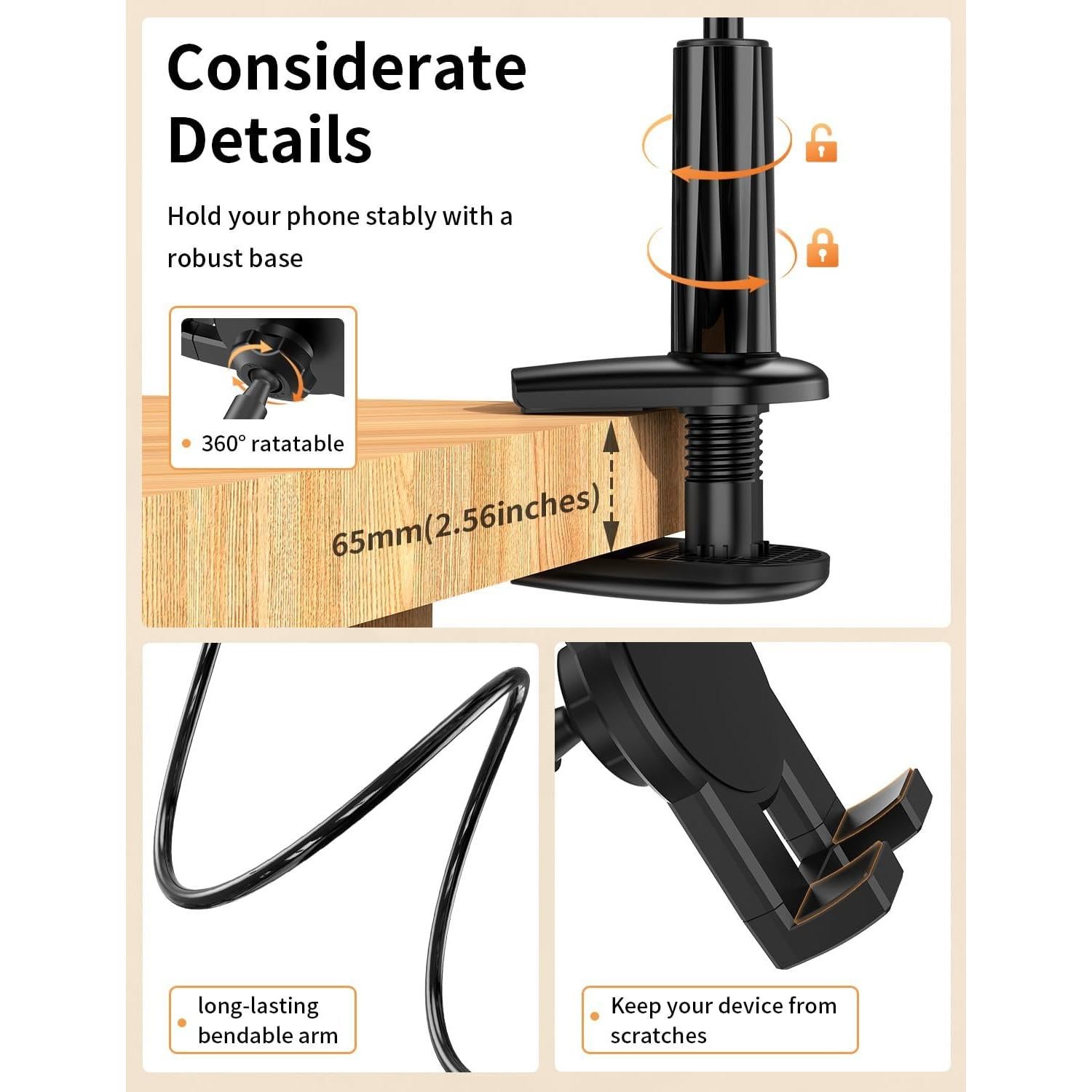 Soporte para Tablet Bokilino con Brazo Flexible 83.8 cm