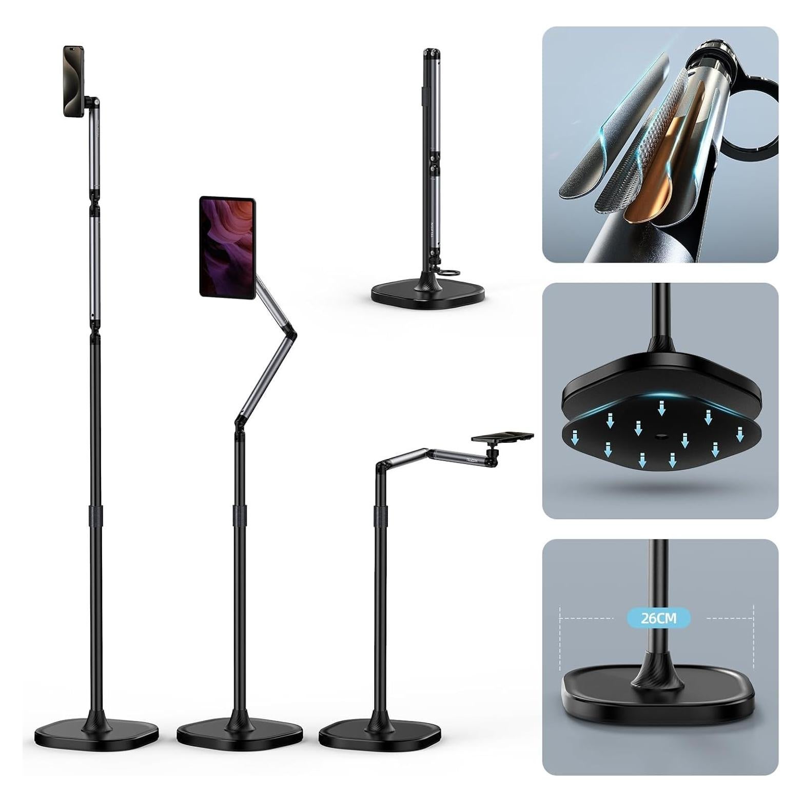 Soporte de Piso Magnético TELESIN para Teléfonos y Tablets 1.6M