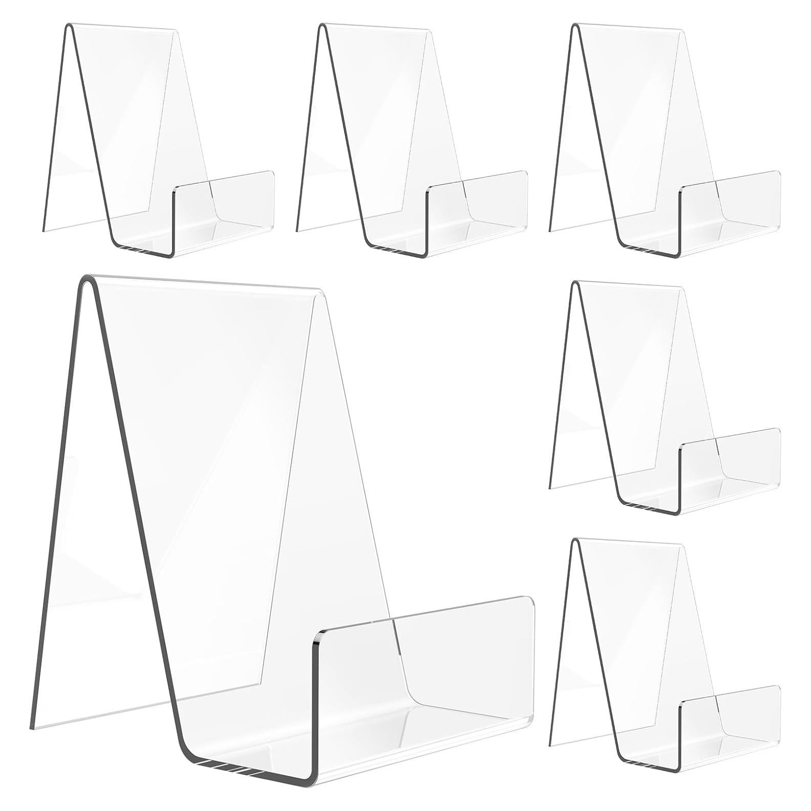 Paquete de 6 Soportes de Libro Acrílico Aredpoook 10cm