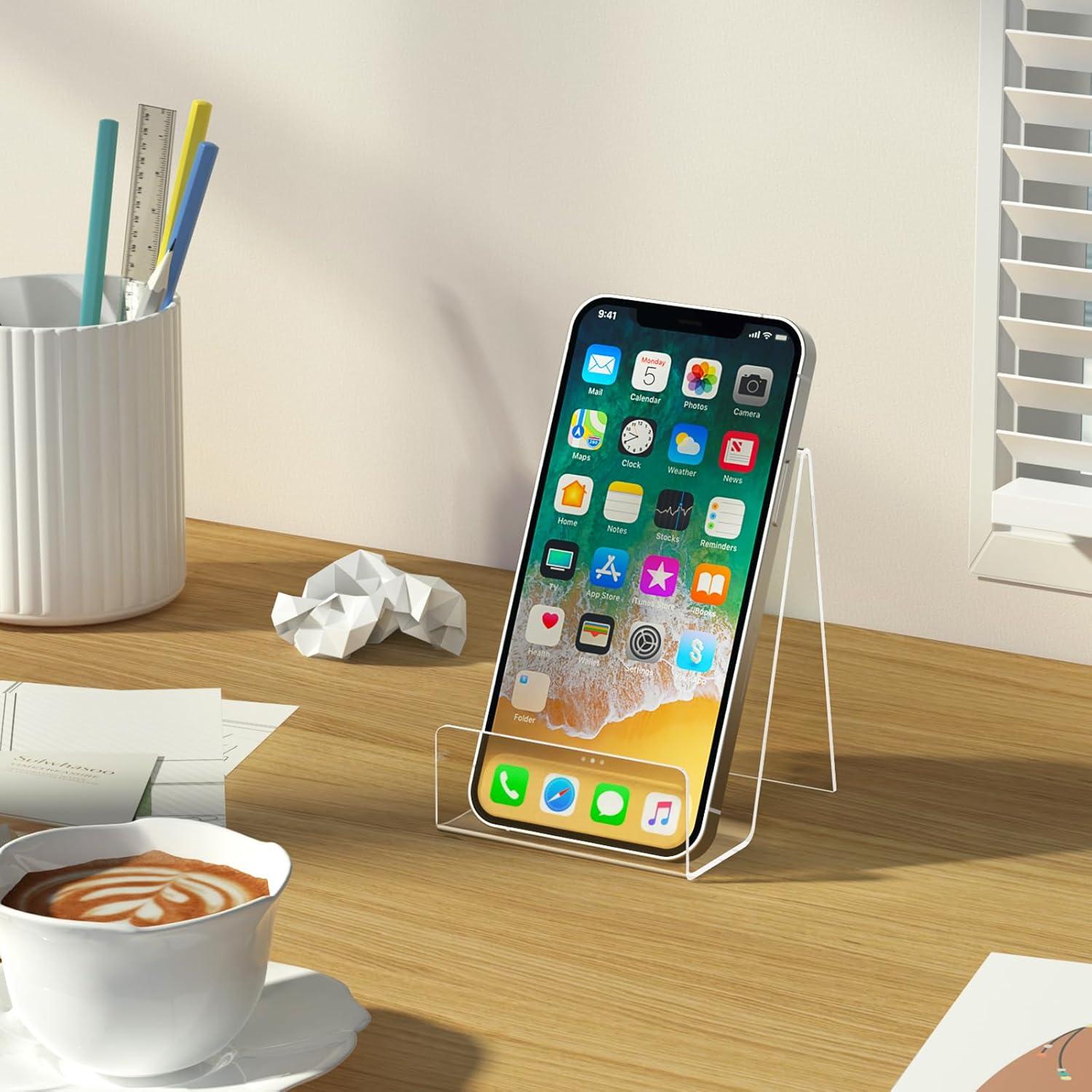 Paquete de 6 Soportes de Libro Acrílico Aredpoook 10cm